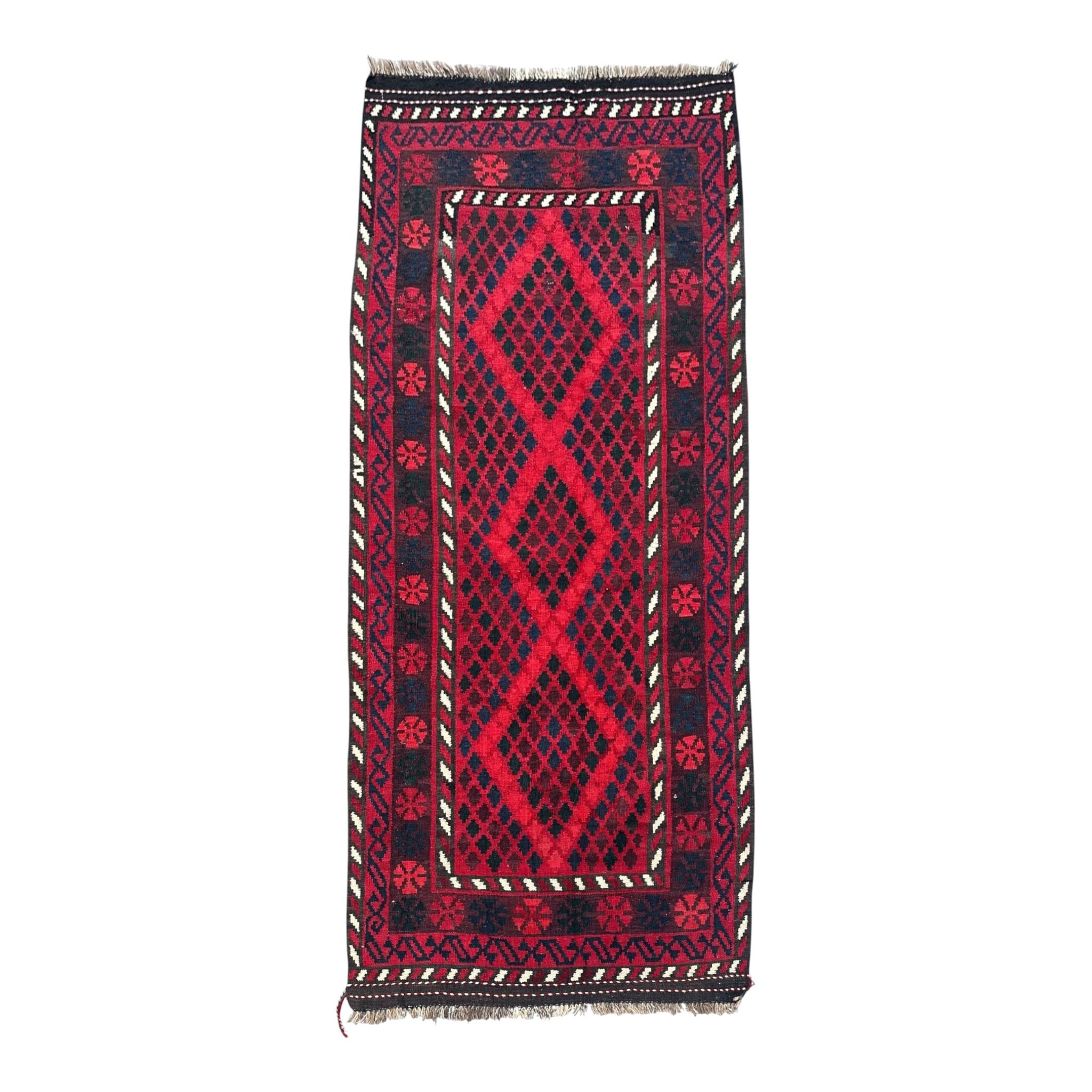 Handmade Afghan Kilim Runner Rug 195 CM x 100 CM Sk#2015