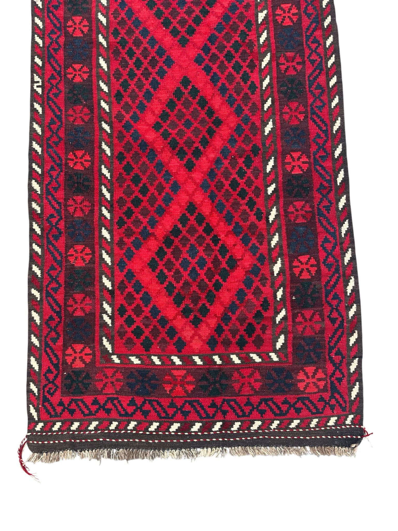 Handmade Afghan Kilim Runner Rug 195 CM x 100 CM Sk#2015