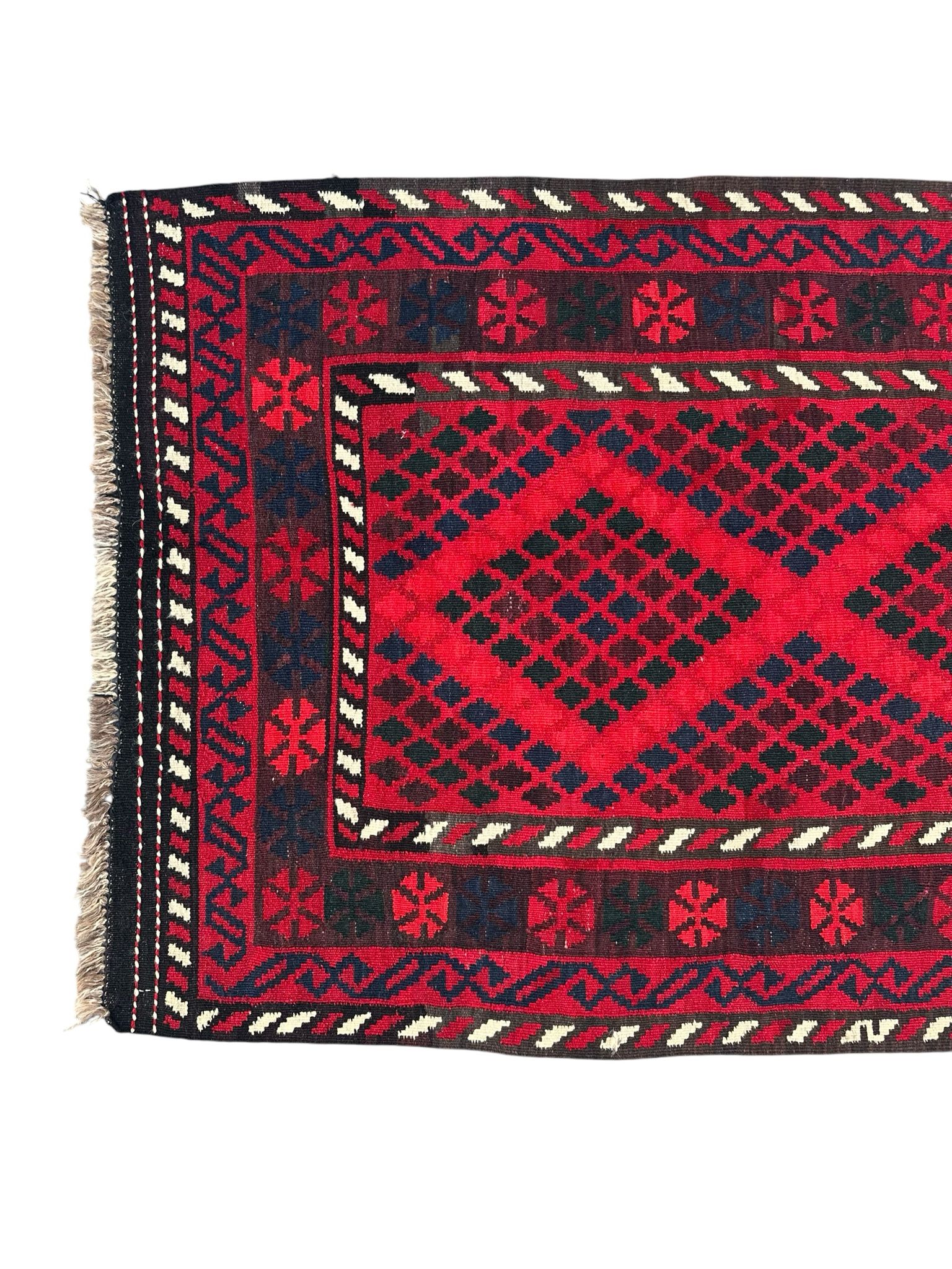 Handmade Afghan Kilim Runner Rug 195 CM x 100 CM Sk#2015