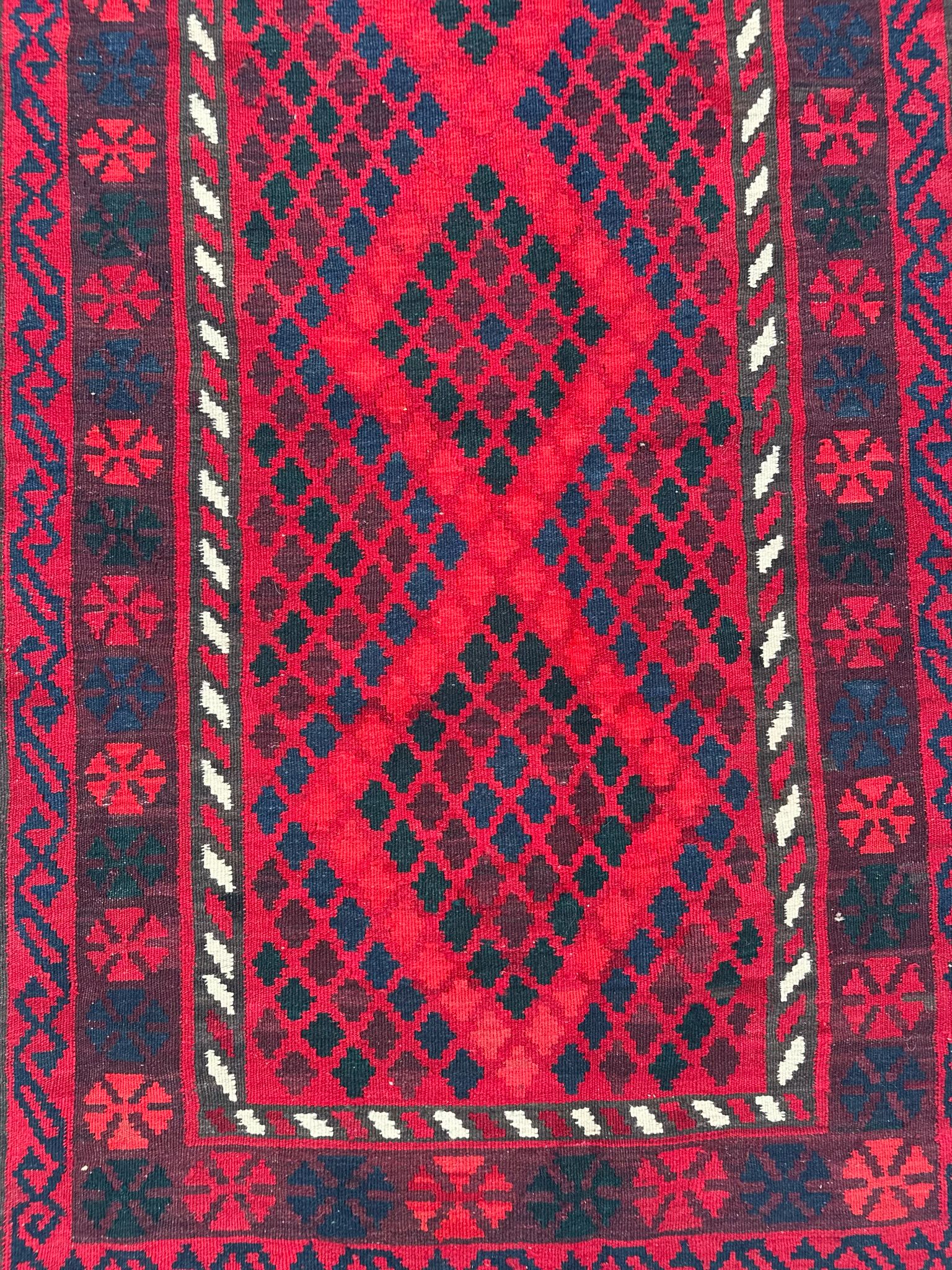 Handmade Afghan Kilim Runner Rug 195 CM x 100 CM Sk#2015