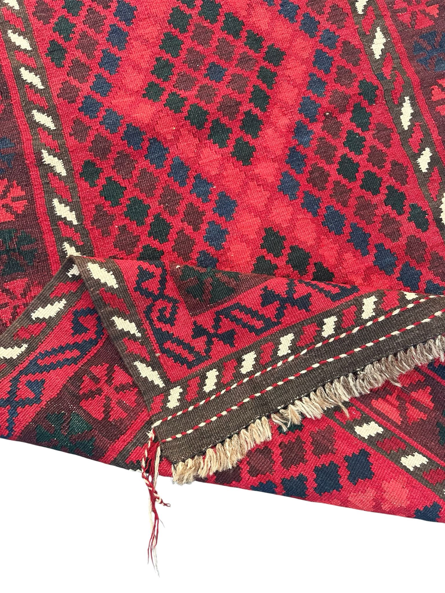 Handmade Afghan Kilim Runner Rug 195 CM x 100 CM Sk#2015