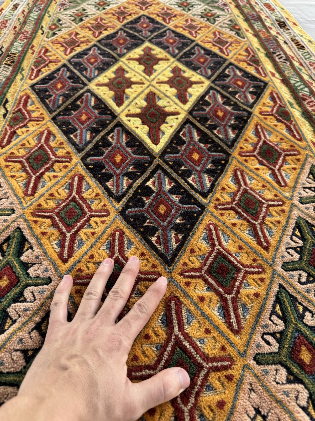 Handmade Afghan Meshwani Rug 140 CM x 84 CM  SK#1493