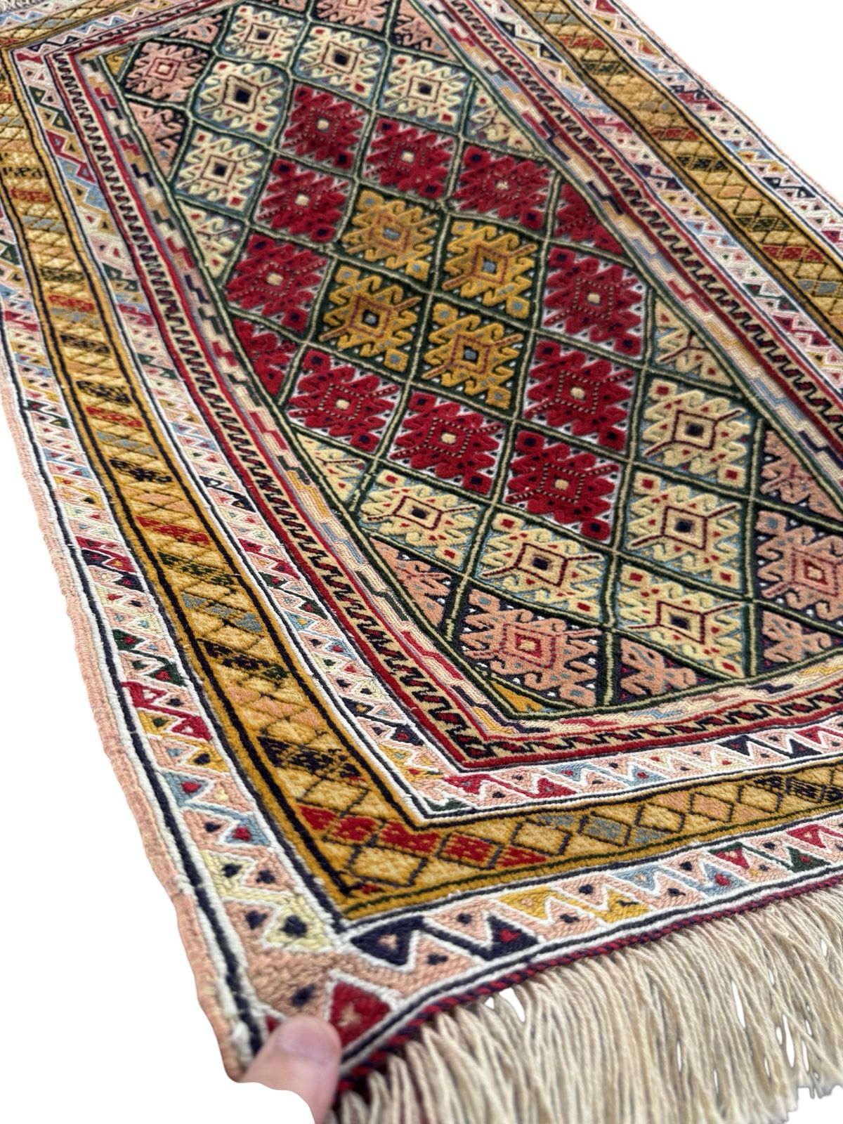 Handmade Afghan Meshwani Rug 120 CM x 94 CM  SK#1494