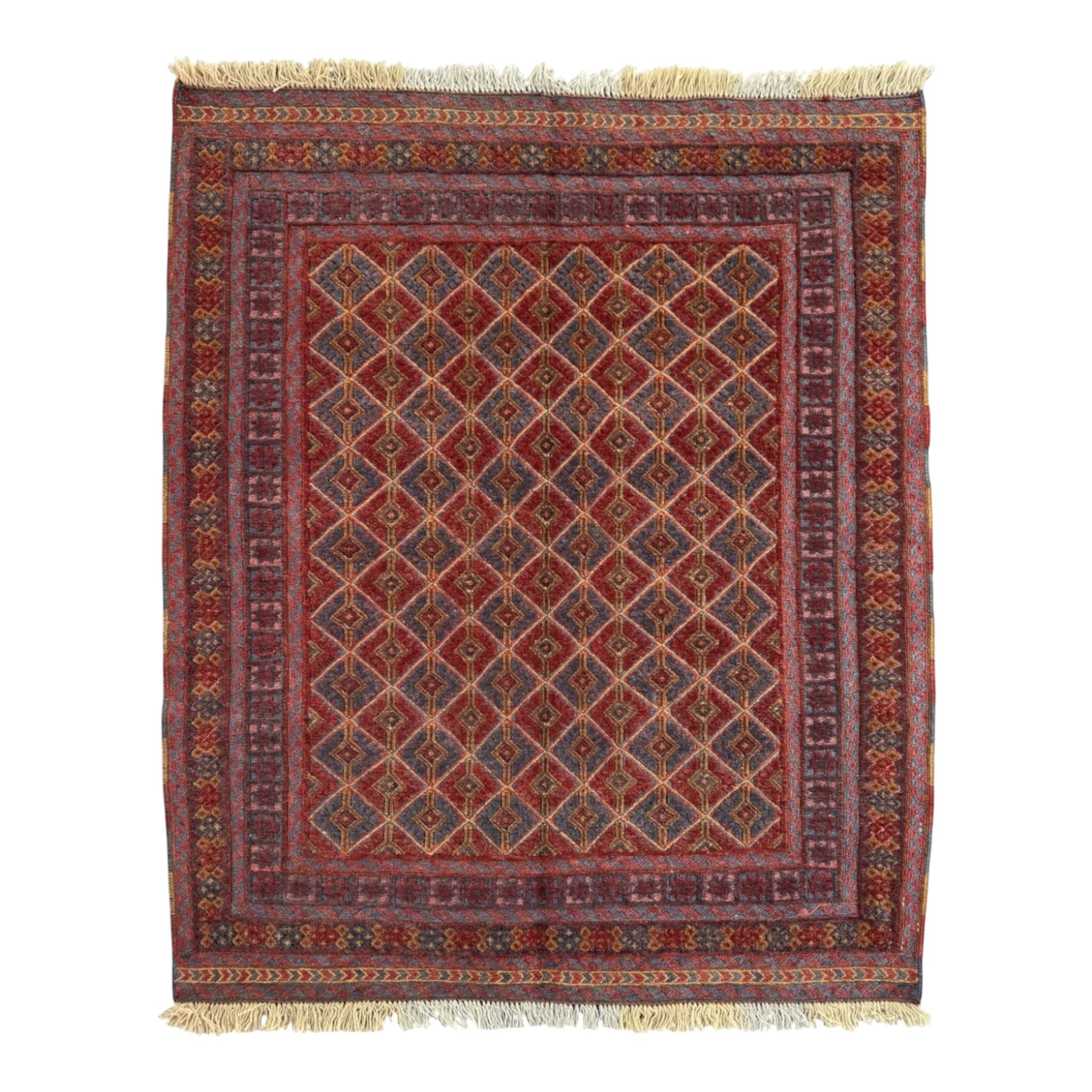 Handmade Afghan Meshwani Rug 120 CM x 107 CM  SK#1497