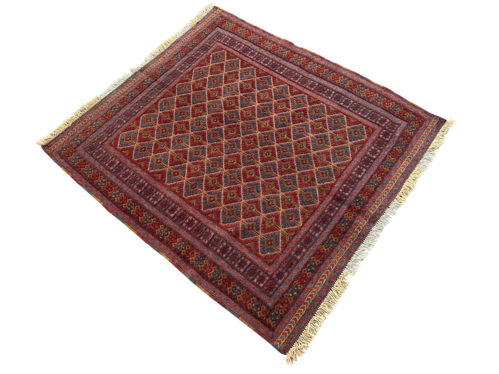 Handmade Afghan Meshwani Rug 120 CM x 107 CM  SK#1497