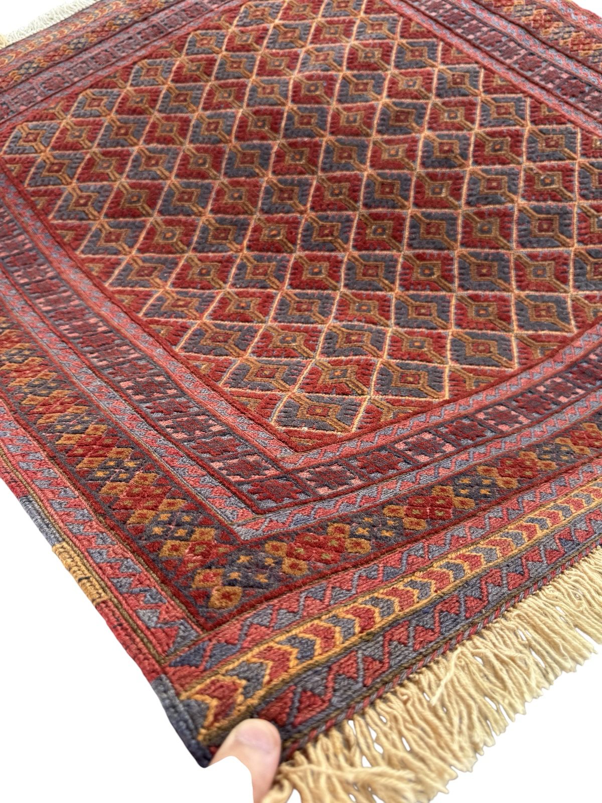 Handmade Afghan Meshwani Rug 120 CM x 107 CM  SK#1497