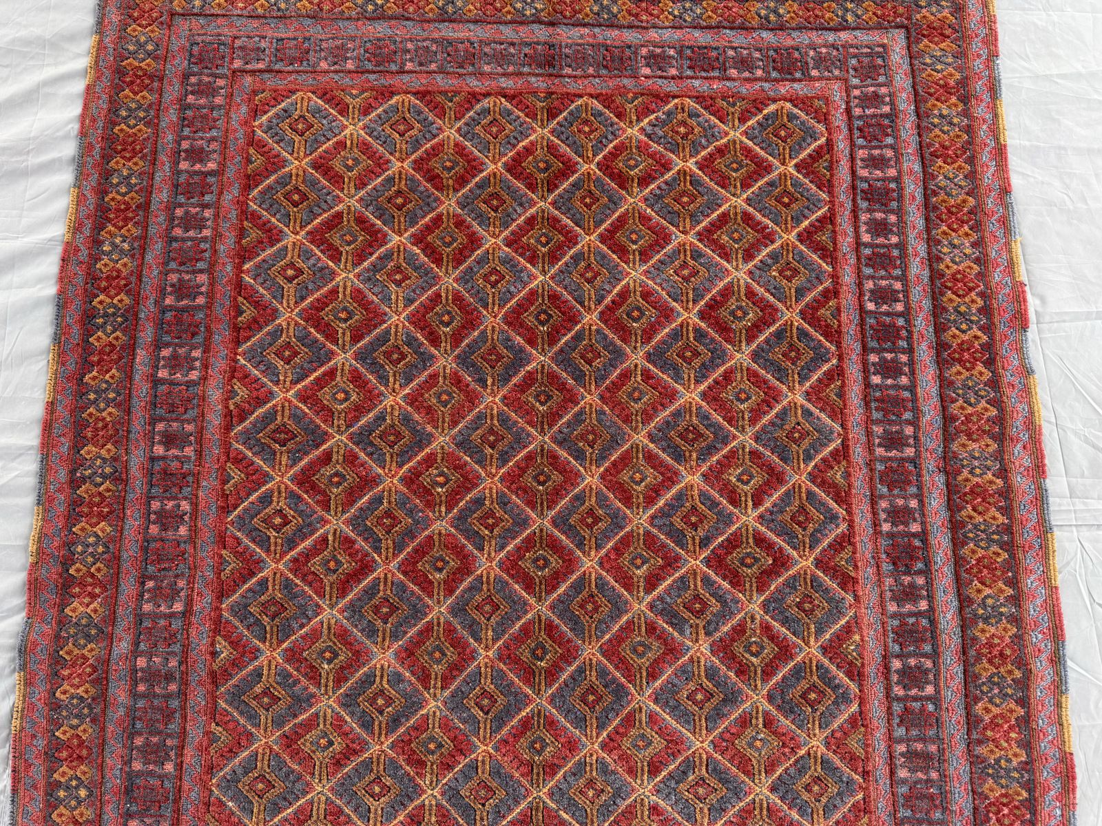 Handmade Afghan Meshwani Rug 120 CM x 107 CM  SK#1497