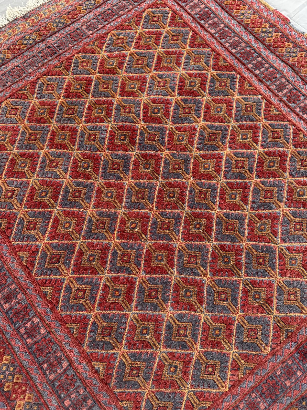 Handmade Afghan Meshwani Rug 120 CM x 107 CM  SK#1497