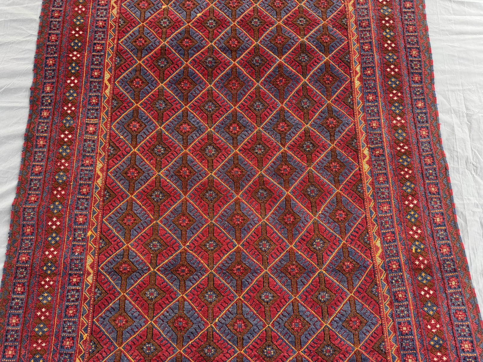 Handmade Tribal Afghan Meshwani Rug 210 CM x 142 CM  SK#1498