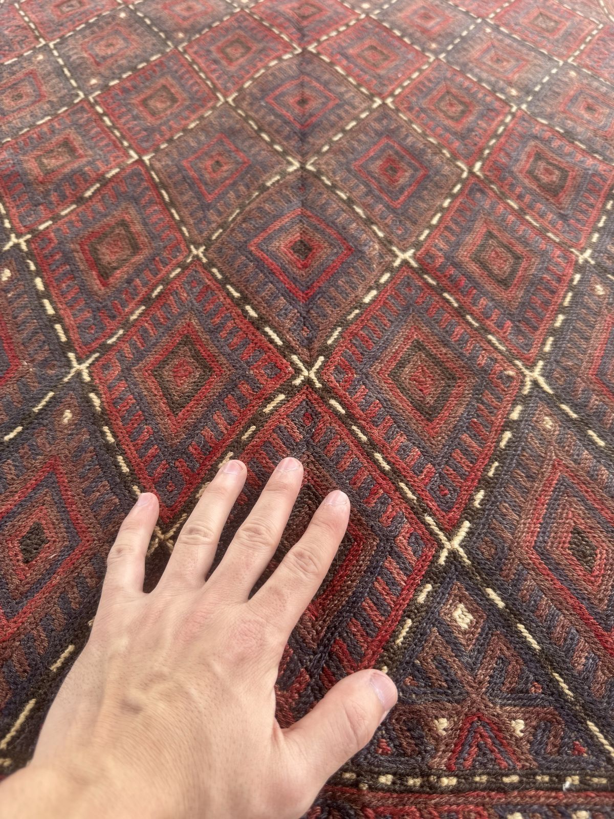 Handmade Tribal Afghan Meshwani Rug 150 CM x 102 CM  SK#1499