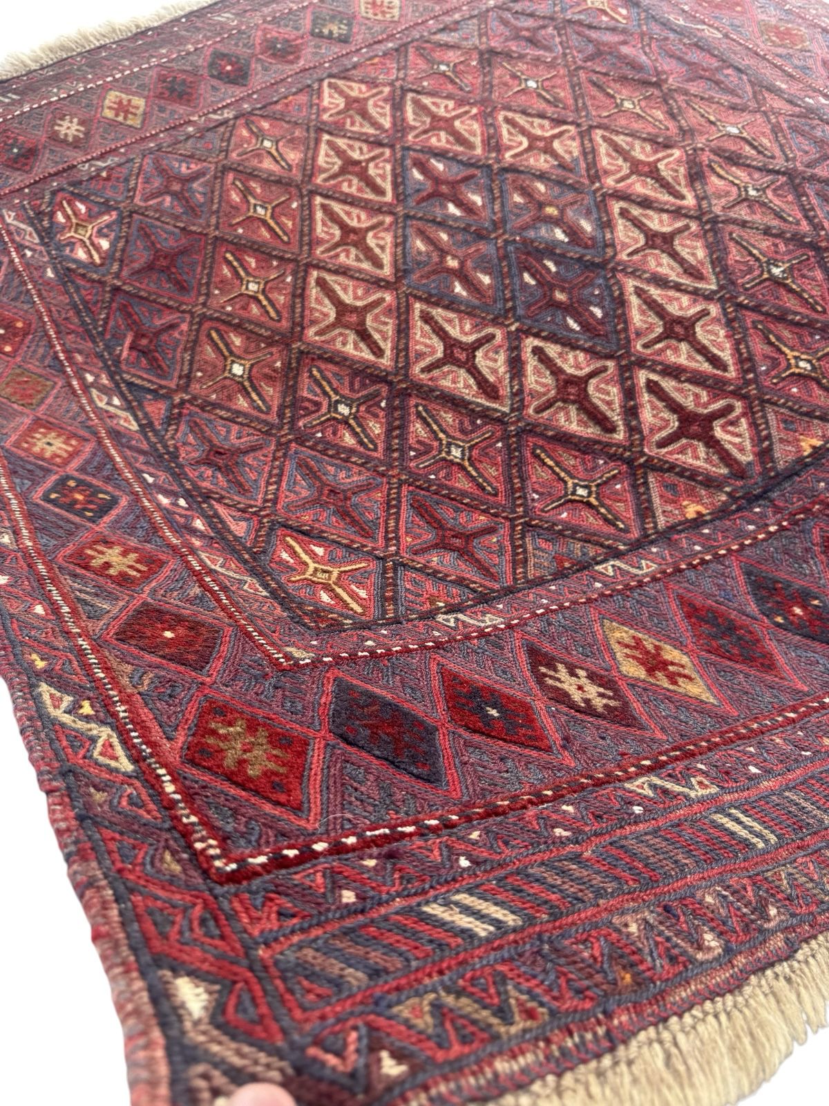 Handmade Tribal Afghan Meshwani Rug 147 CM x 132 CM  SK#1500
