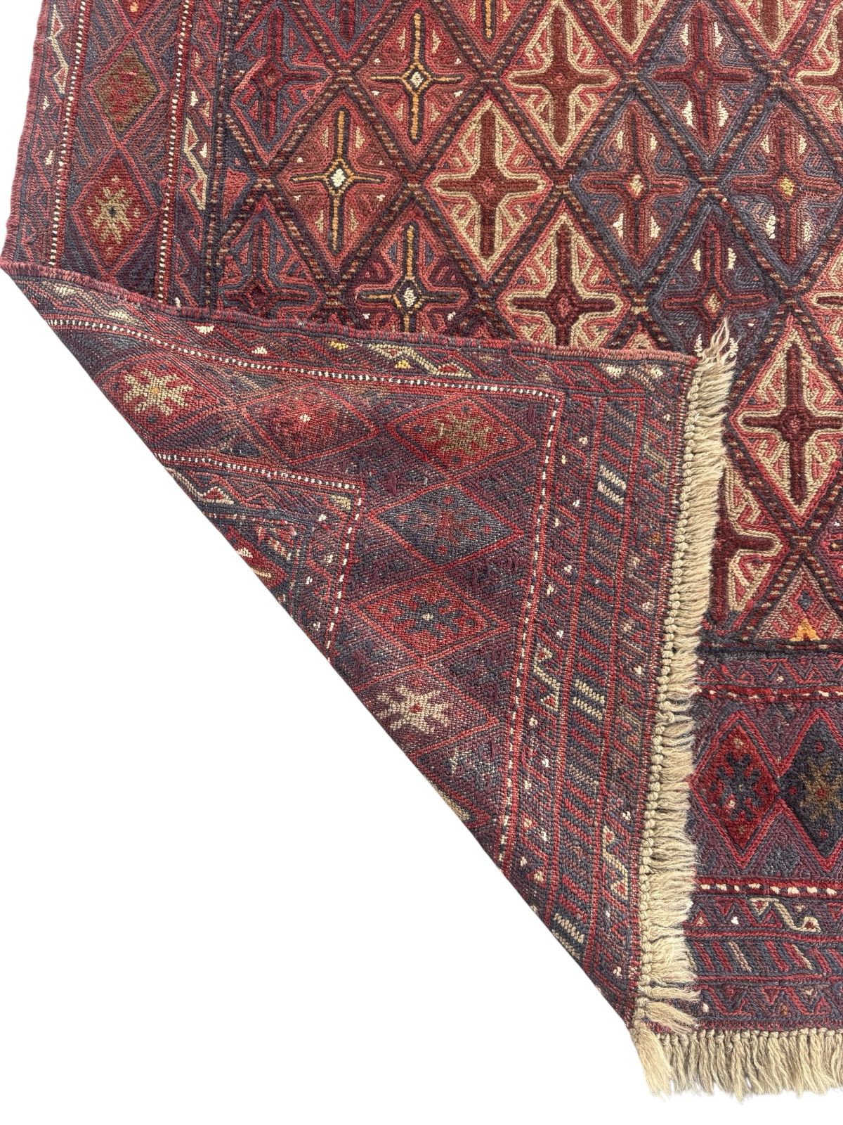 Handmade Tribal Afghan Meshwani Rug 147 CM x 132 CM  SK#1500