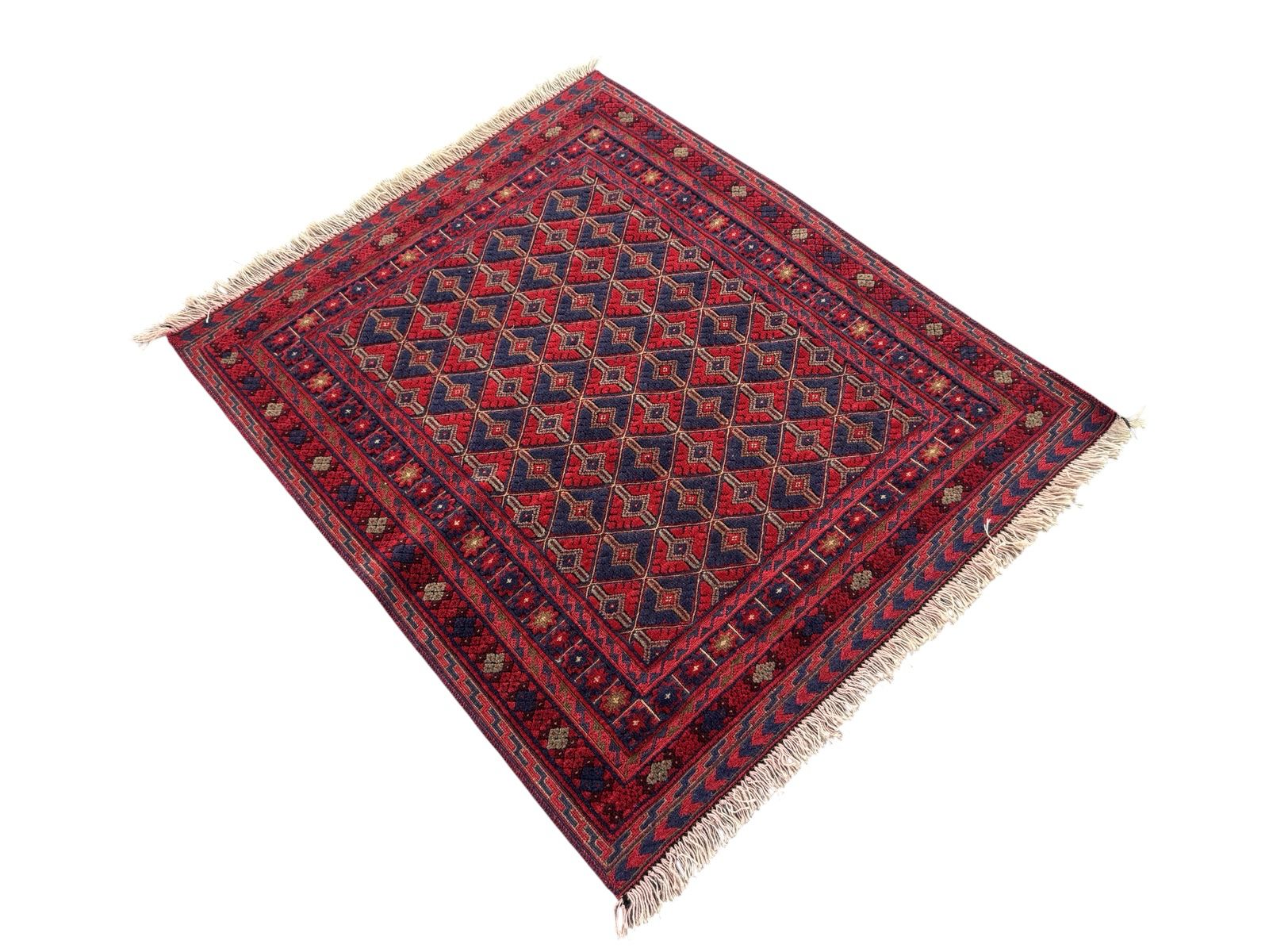 Handmade Tribal Afghan Meshwani Rug 120 CM x 103 CM  SK#1501
