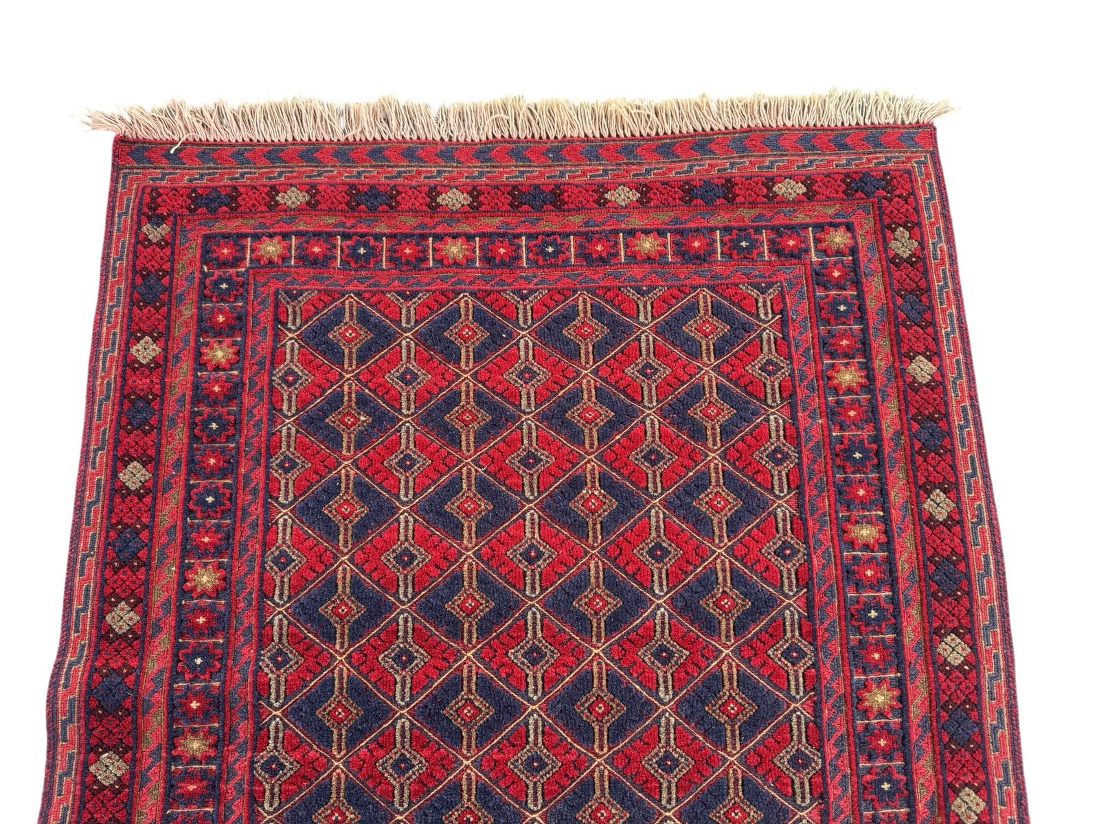 Handmade Tribal Afghan Meshwani Rug 120 CM x 103 CM  SK#1501