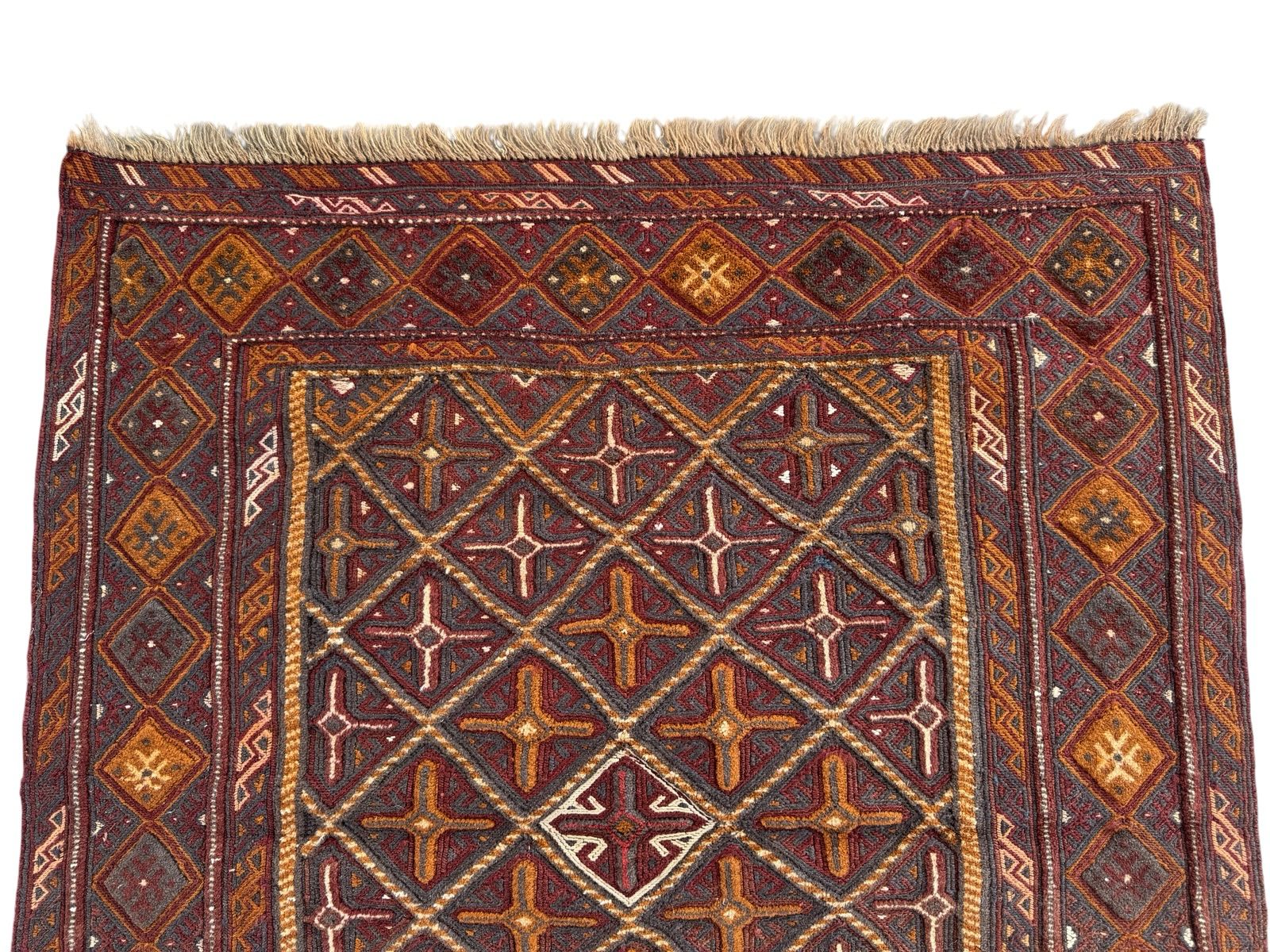 Handmade Tribal Afghan Meshwani Rug 130 CM x 117 CM  SK#1502