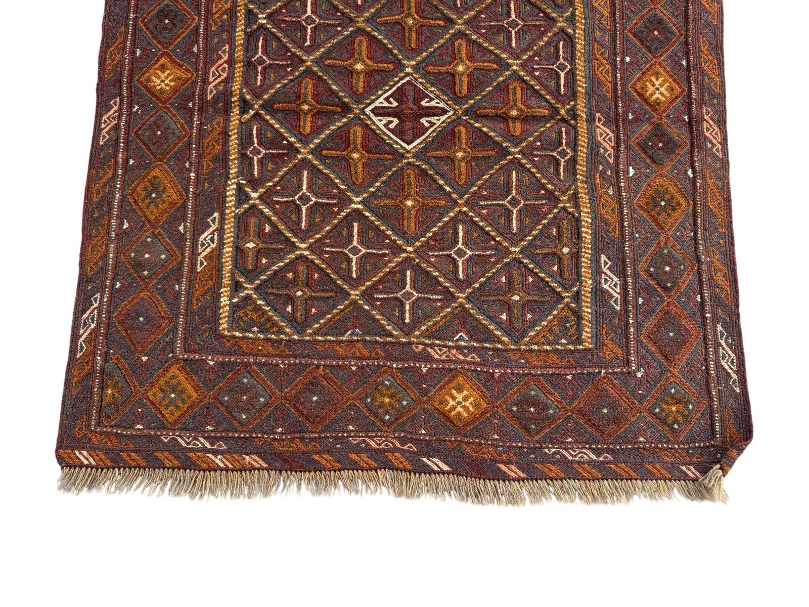 Handmade Tribal Afghan Meshwani Rug 130 CM x 117 CM  SK#1502