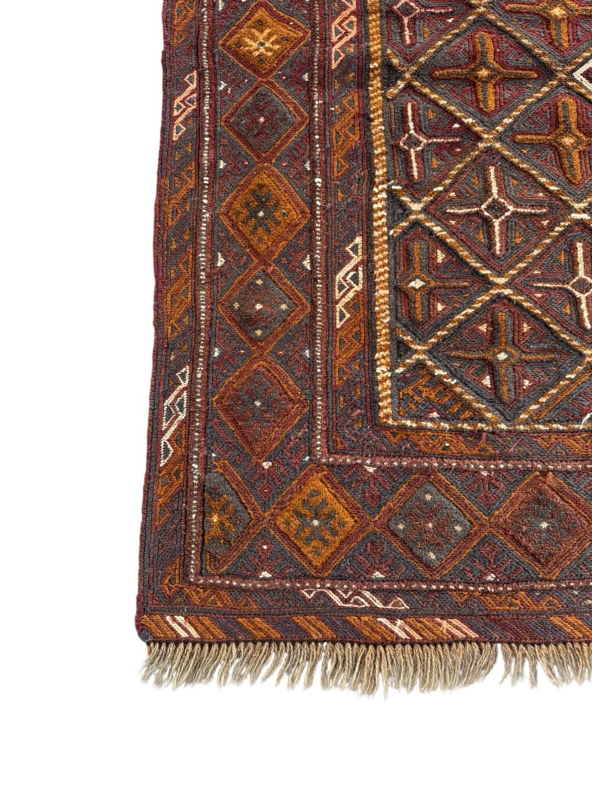 Handmade Tribal Afghan Meshwani Rug 130 CM x 117 CM  SK#1502