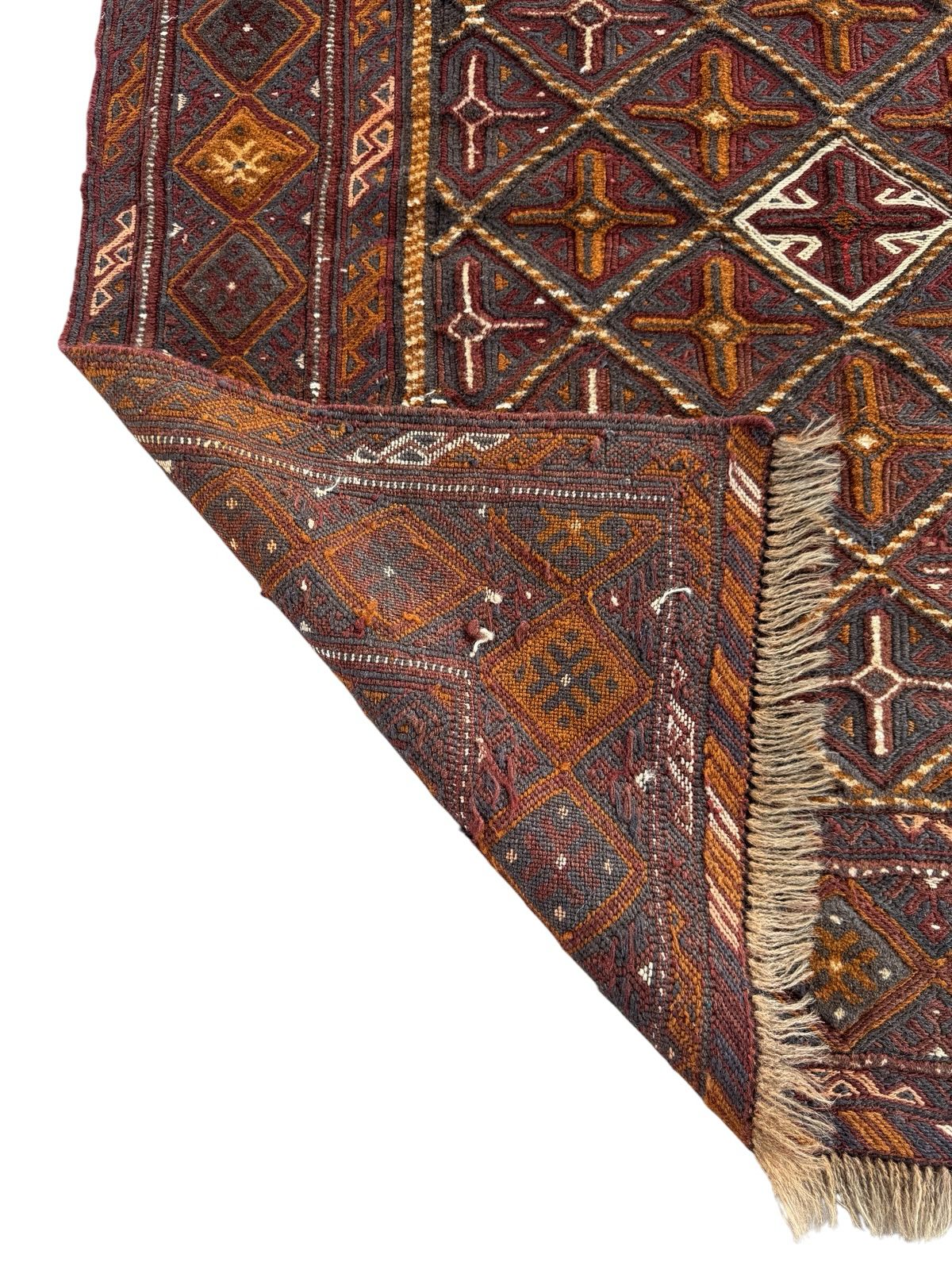 Handmade Tribal Afghan Meshwani Rug 130 CM x 117 CM  SK#1502