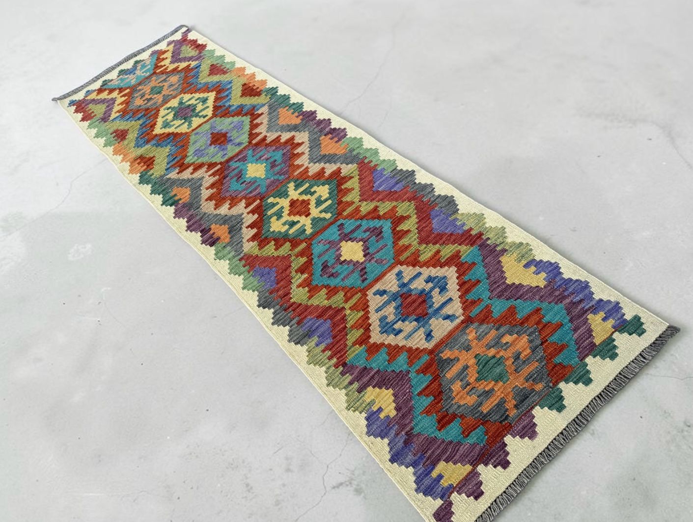 Handmade Kilim Long Hallway Rug 288 cm x 84 cm Sk#SK#1409