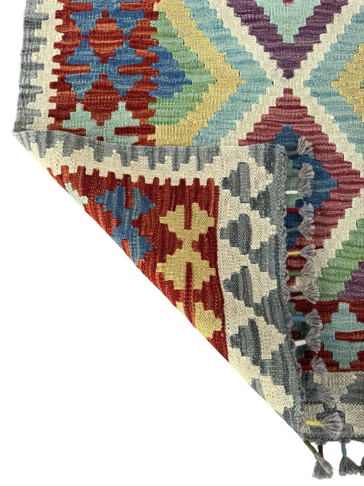 Handmade Afghan Kilim Runner Rug 255 CM x 86 CM Sk#1410