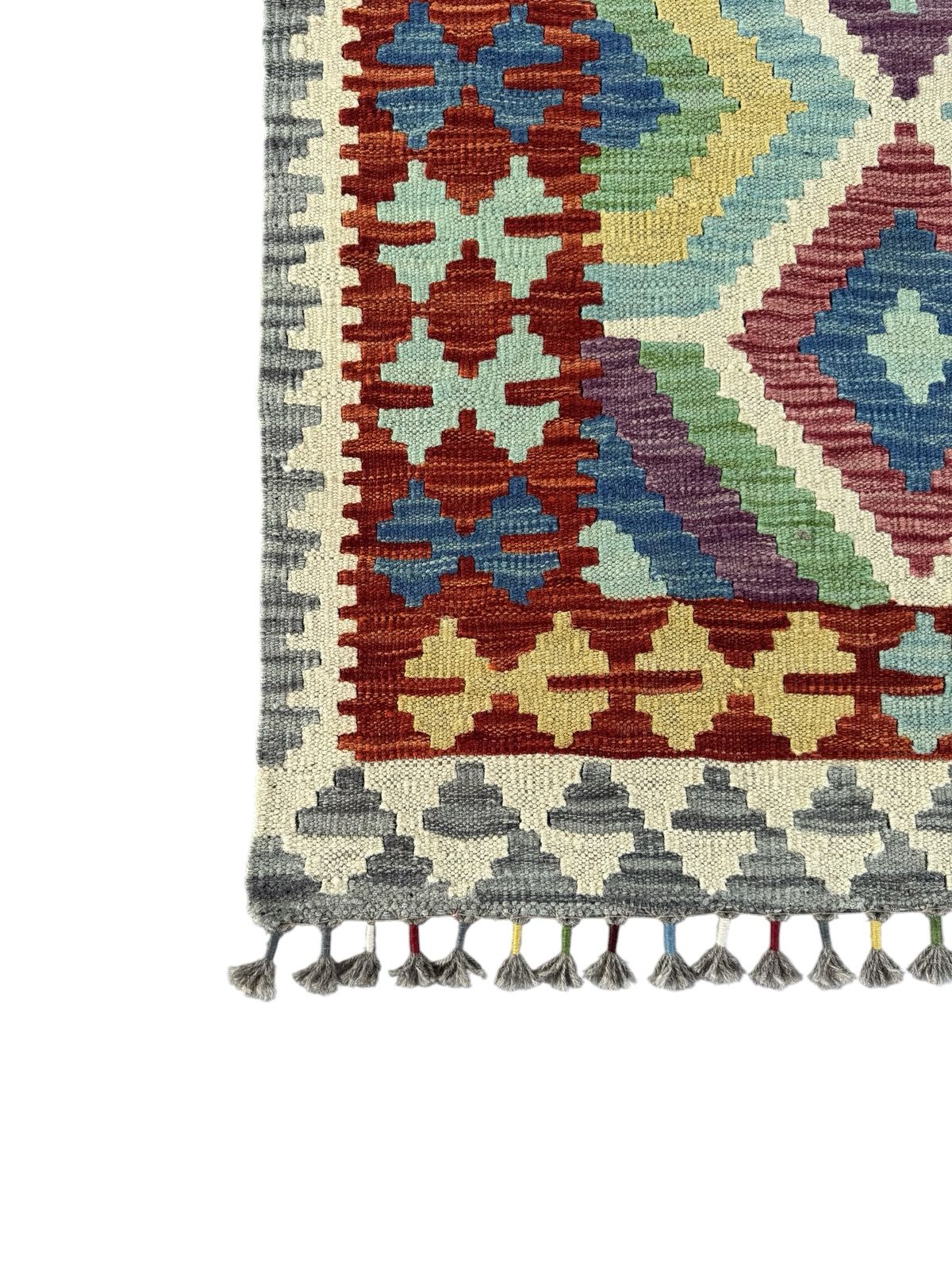 Handmade Afghan Kilim Runner Rug 255 CM x 86 CM Sk#1410