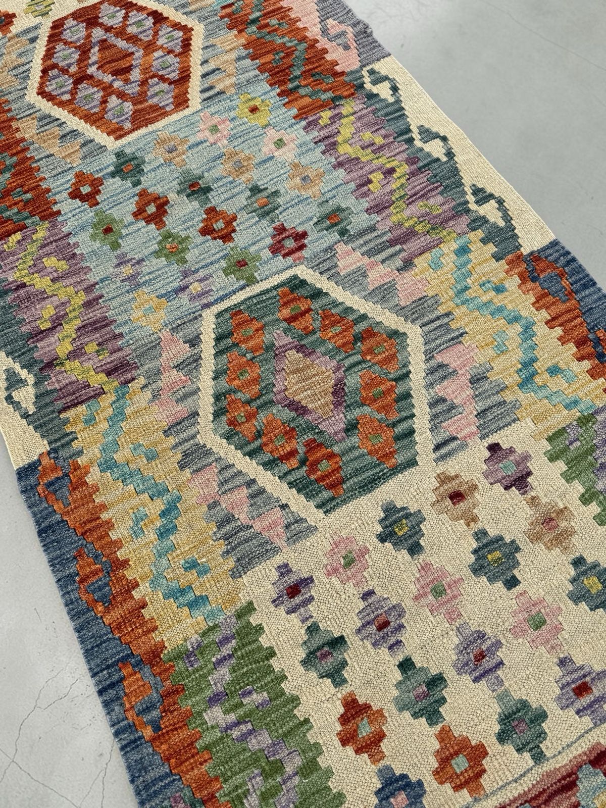 Handmade Afghan Kilim Runner Rug 300 CM x 85 CM Sk#1411