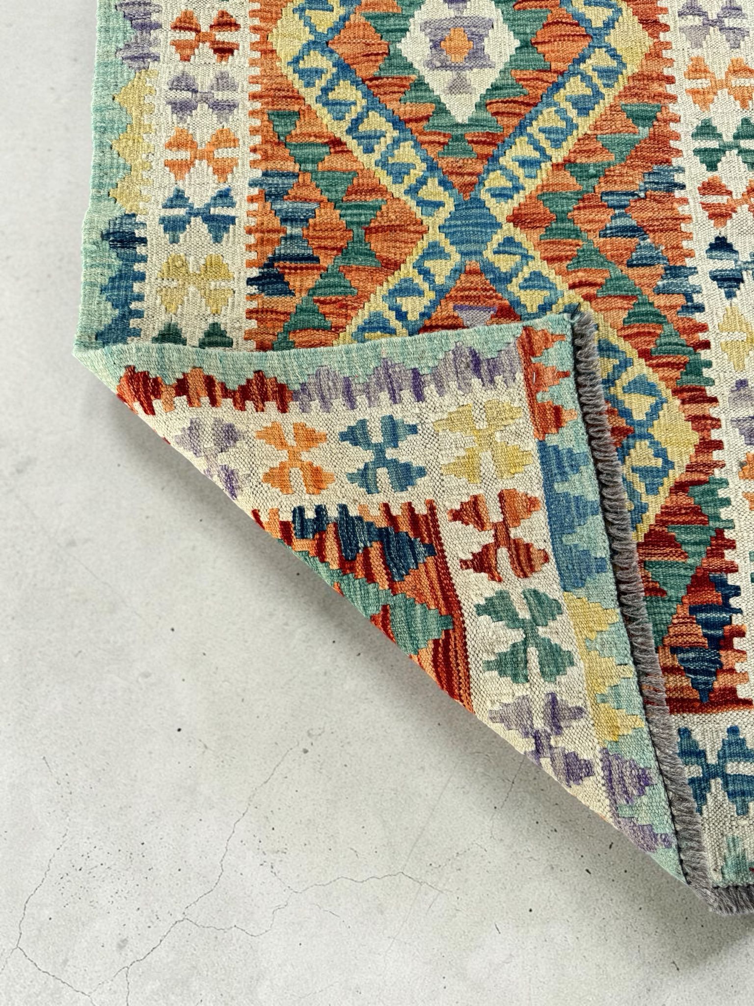 Handmade Afghan Kilim Runner Rug 285 CM x 82 CM Sk#1412