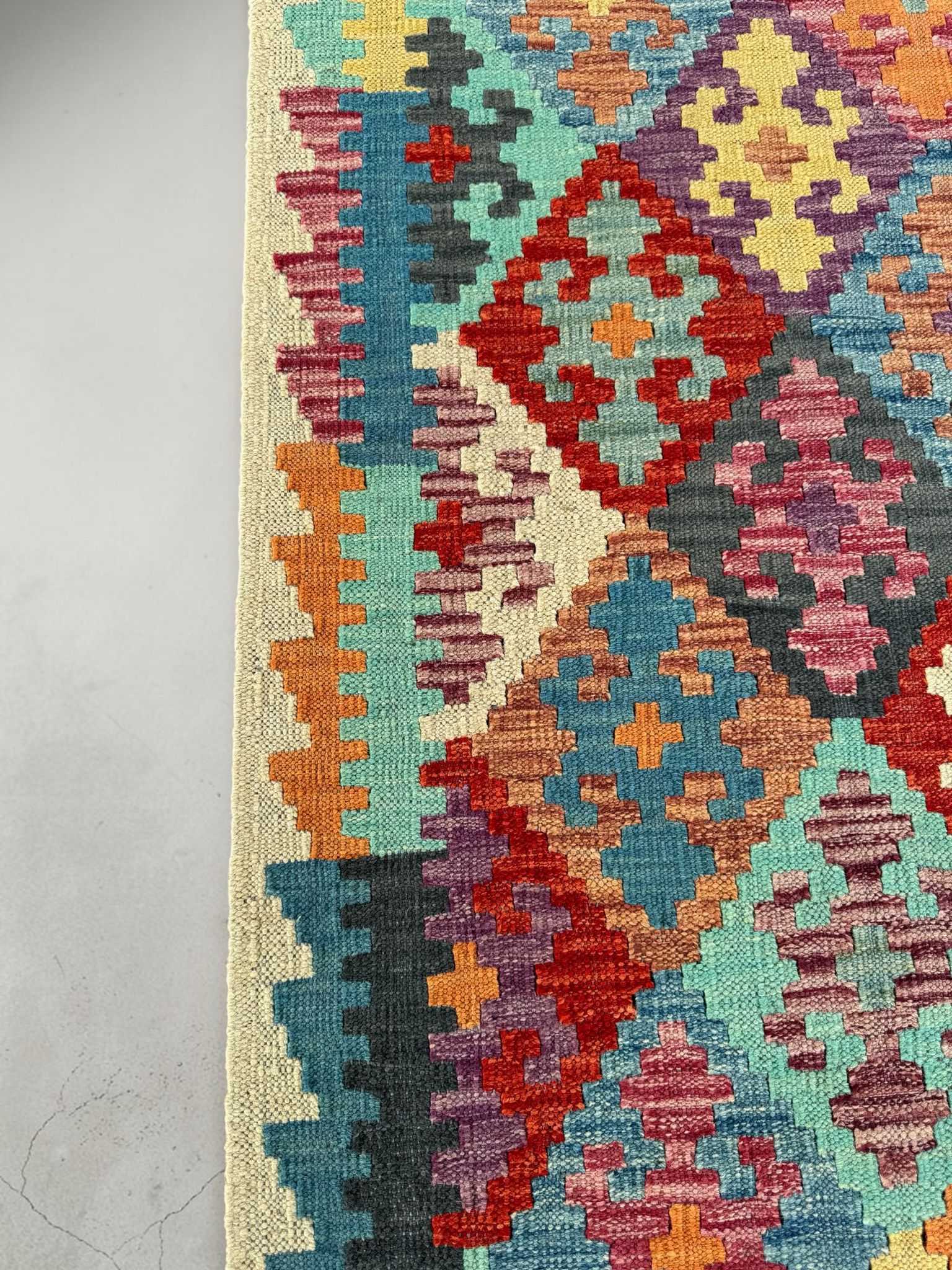 Handmade Afghan Kilim Runner Rug 290 CM x 80 CM Sk#1413