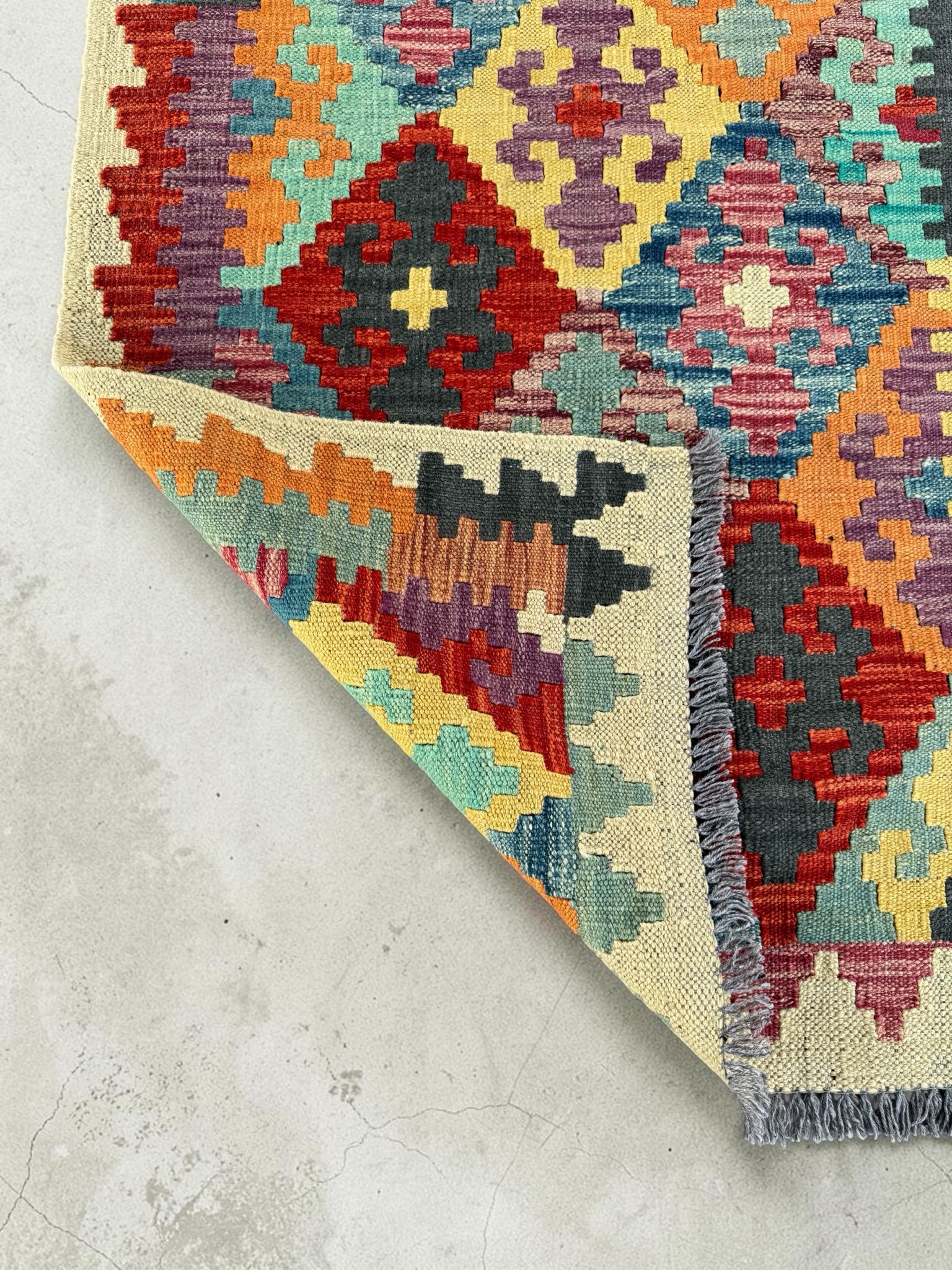 Handmade Afghan Kilim Runner Rug 290 CM x 80 CM Sk#1413