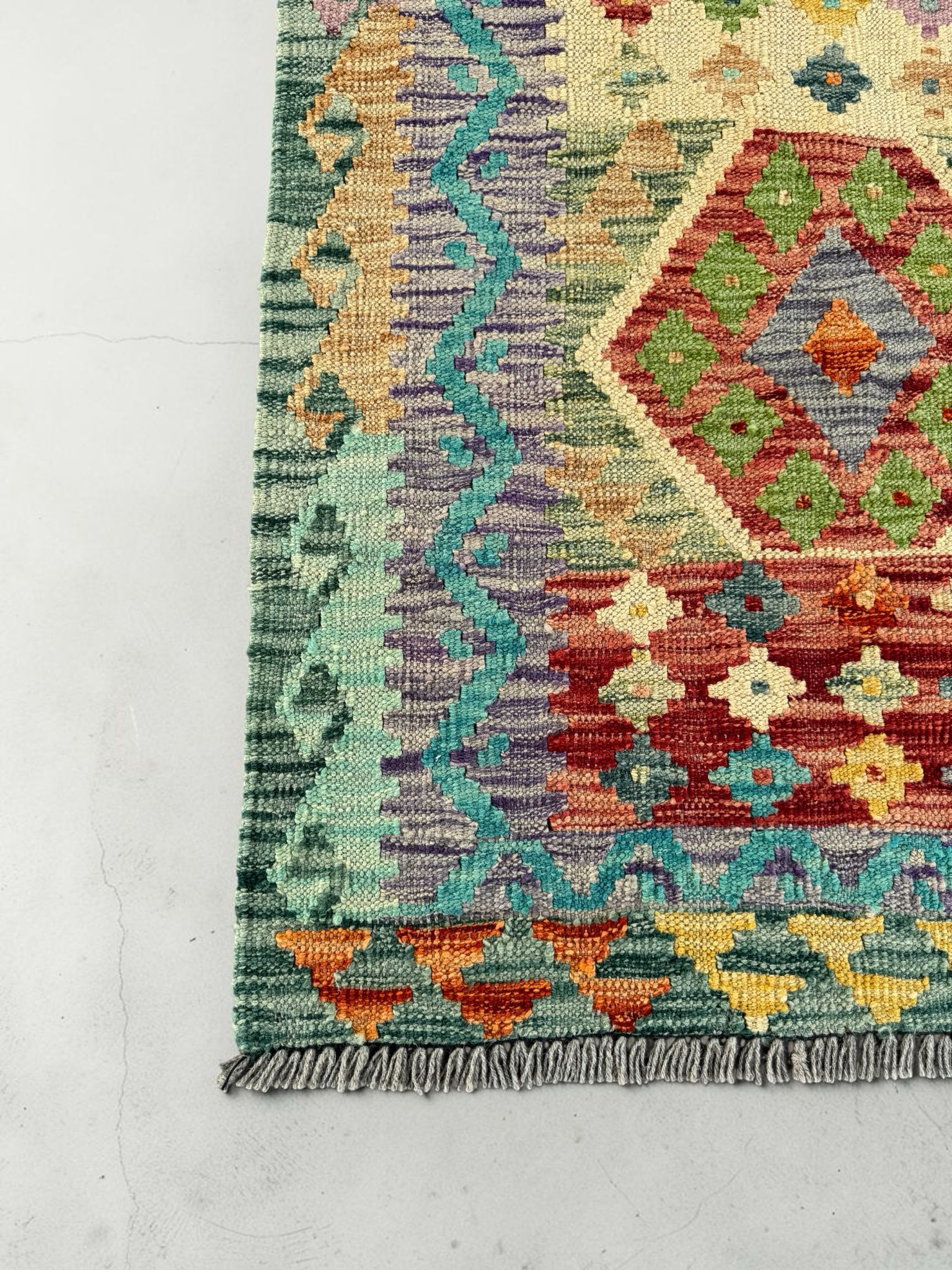 Handmade Afghan Kilim Runner Rug 290 CM x 86 CM Sk#1414