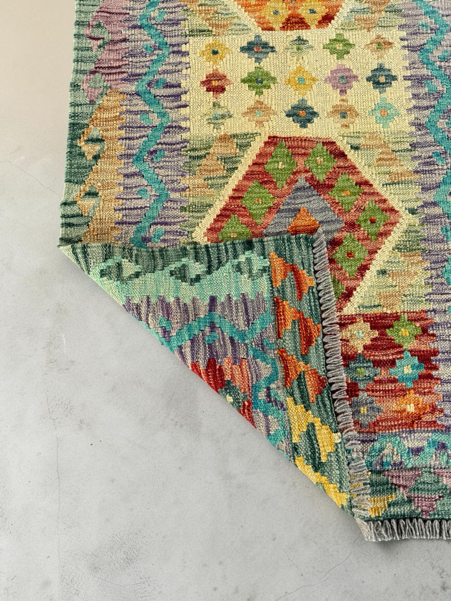Handmade Afghan Kilim Runner Rug 290 CM x 86 CM Sk#1414