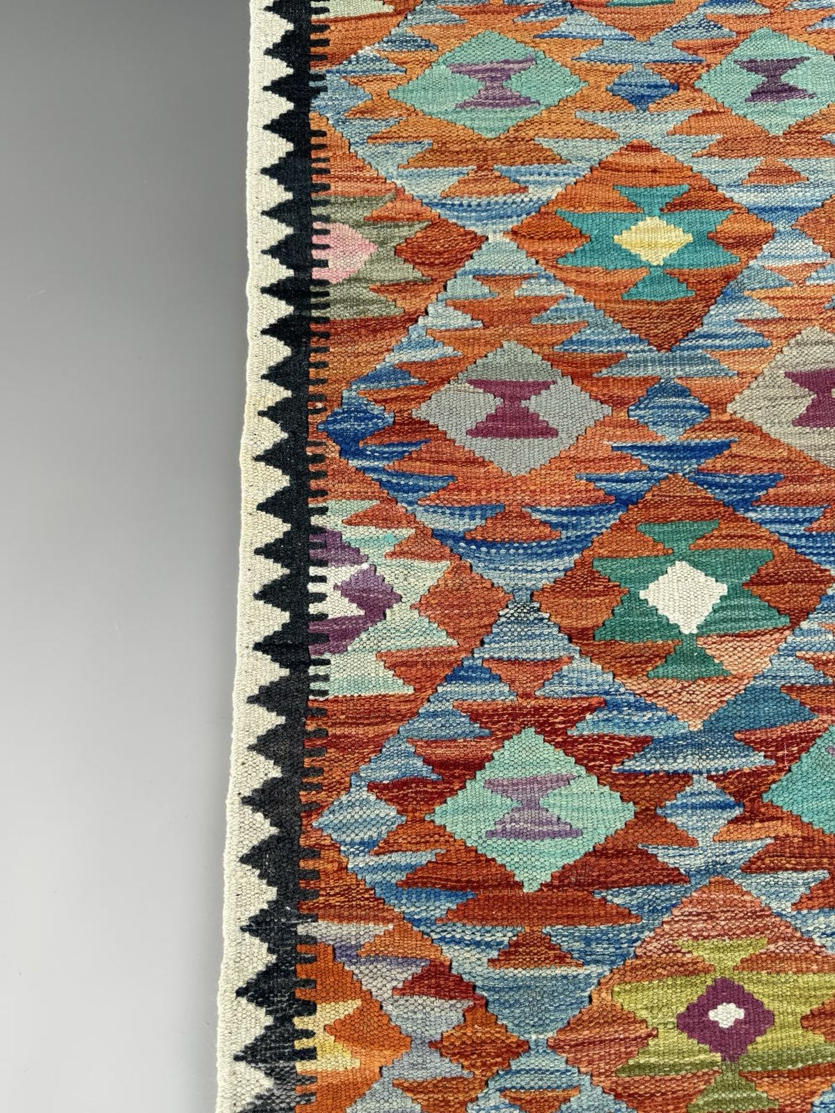 Handmade Afghan Kilim Runner Rug 196 CM x 75 CM Sk#1416