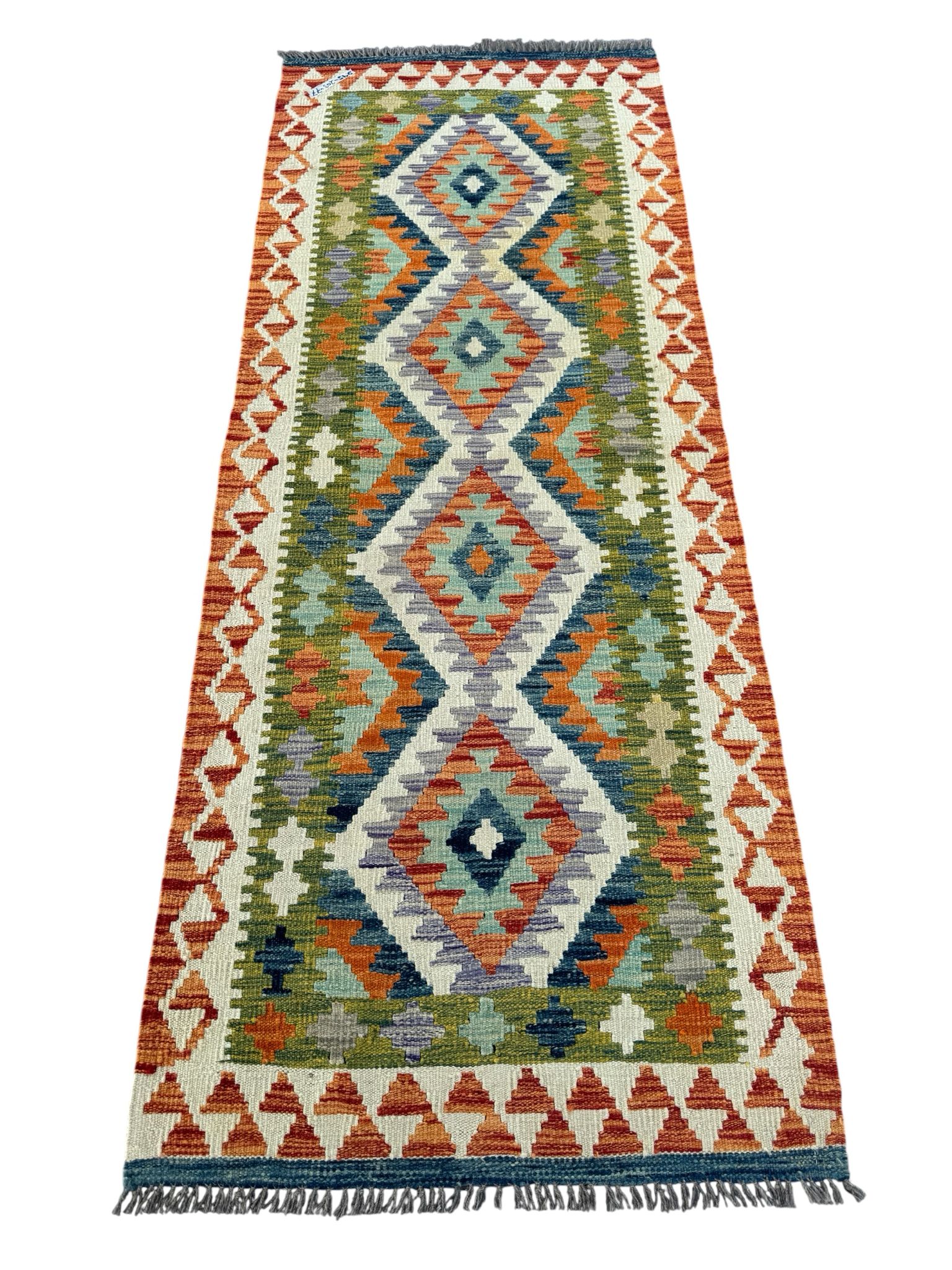 Handmade Afghan Kilim Runner Rug 202 CM x 78 CM Sk#1417