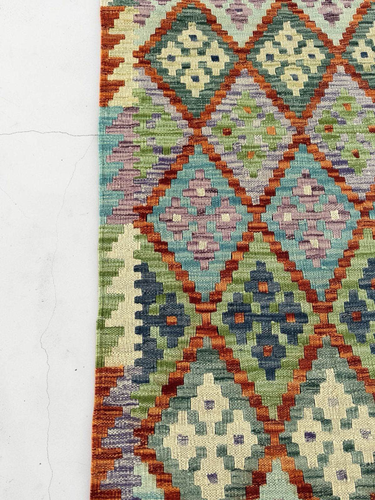 Handmade Afghan Kilim Runner Rug 290 CM x 81 CM Sk#1418