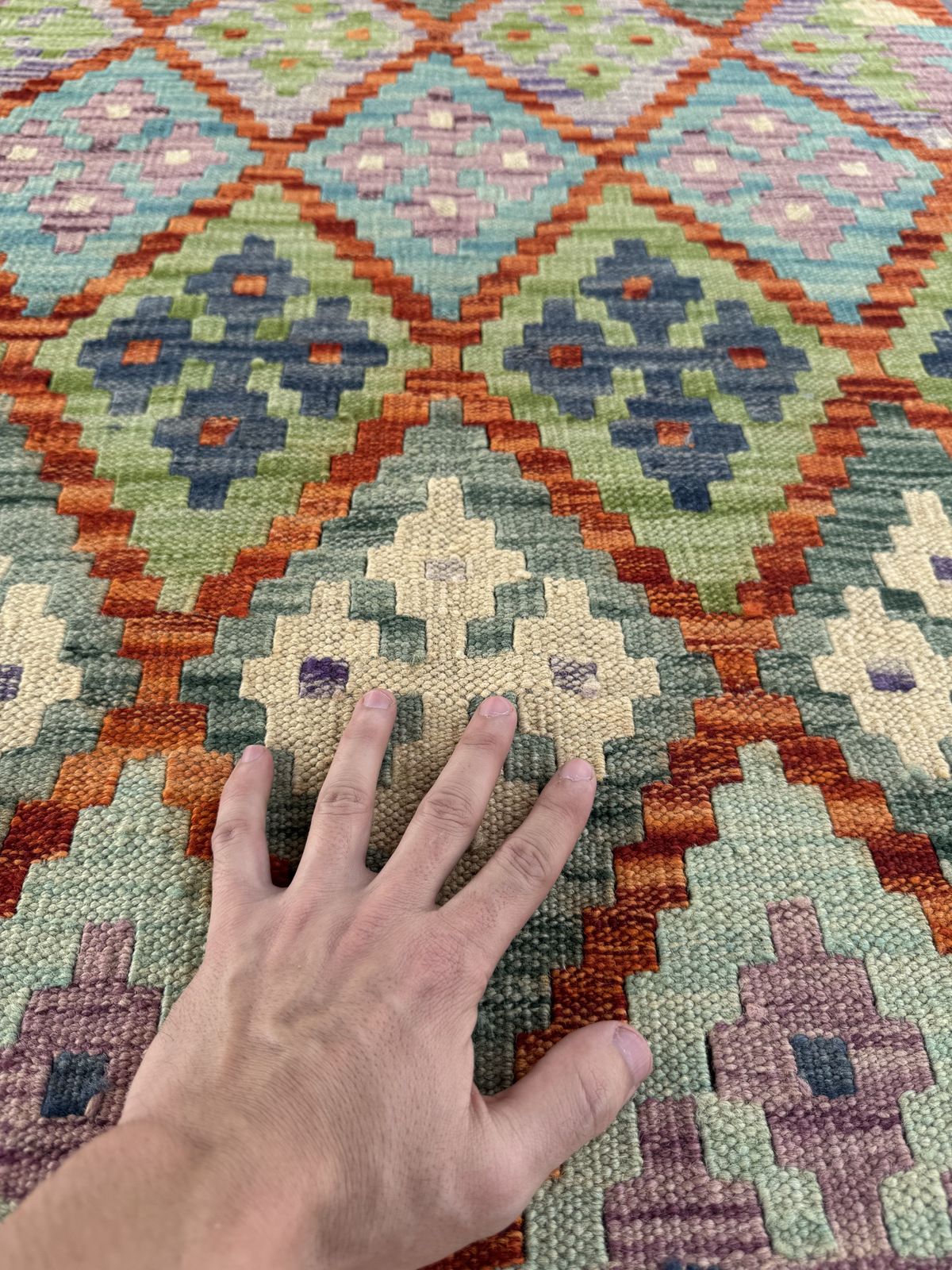 Handmade Afghan Kilim Runner Rug 290 CM x 81 CM Sk#1418