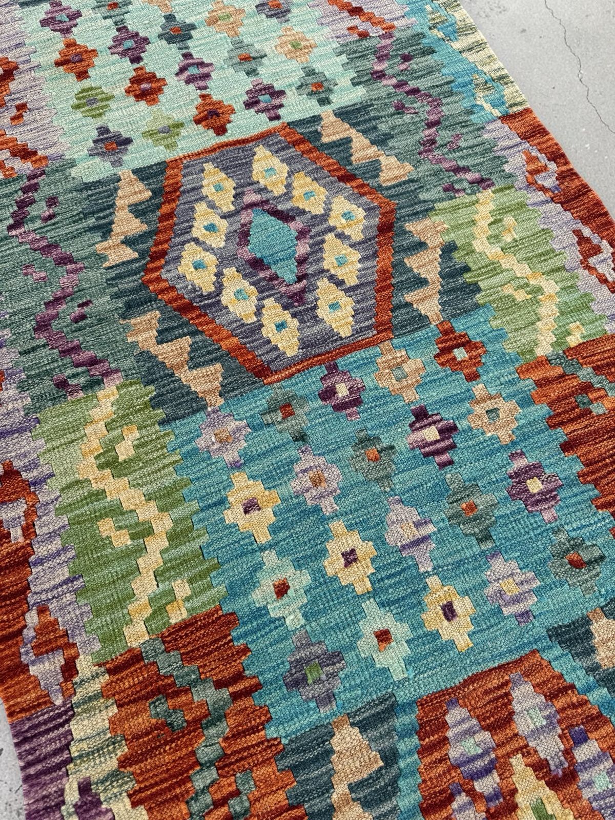 Handmade Afghan Kilim Runner Rug 292 CM x 87 CM Sk#1419