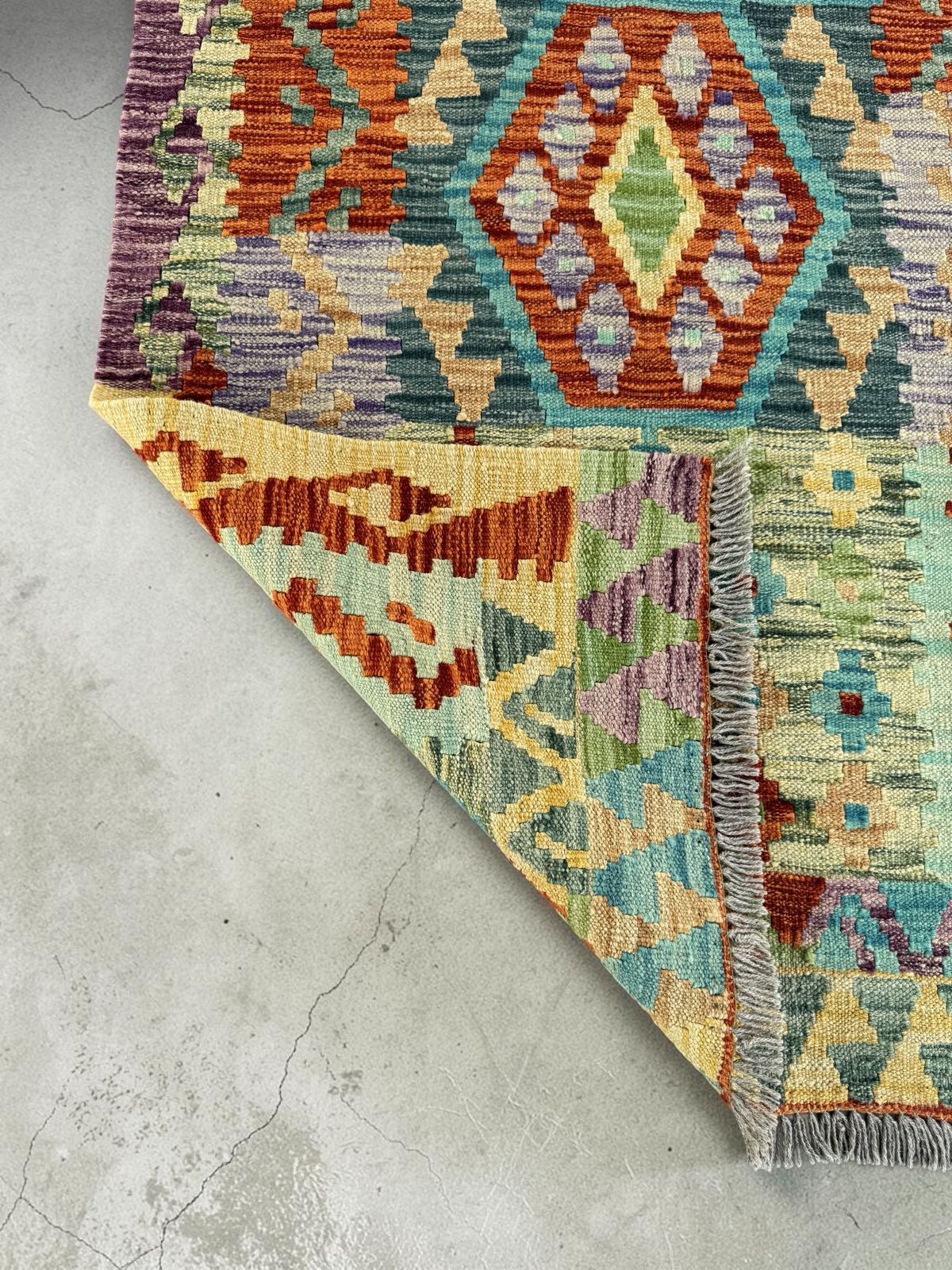 Handmade Afghan Kilim Runner Rug 292 CM x 87 CM Sk#1419
