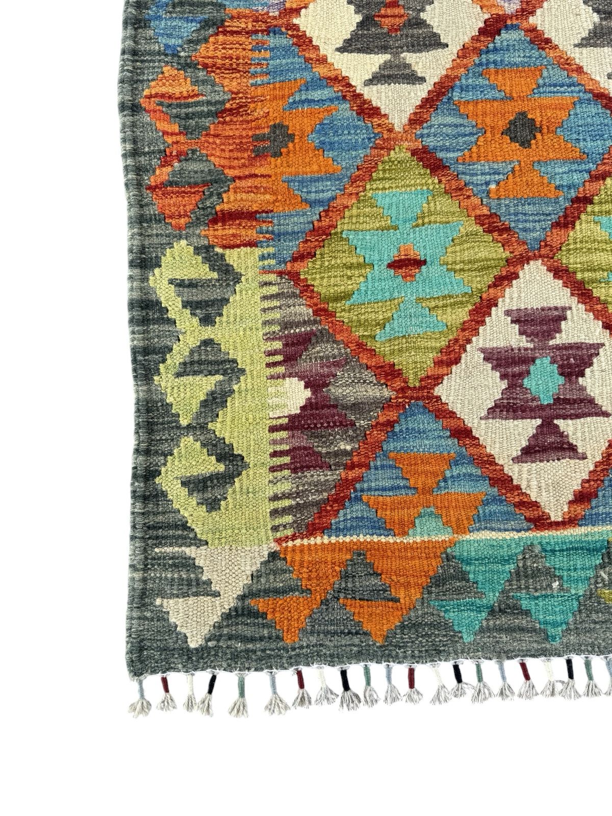 Handmade Afghan Kilim Runner Rug 191 CM x 72 CM Sk#1420