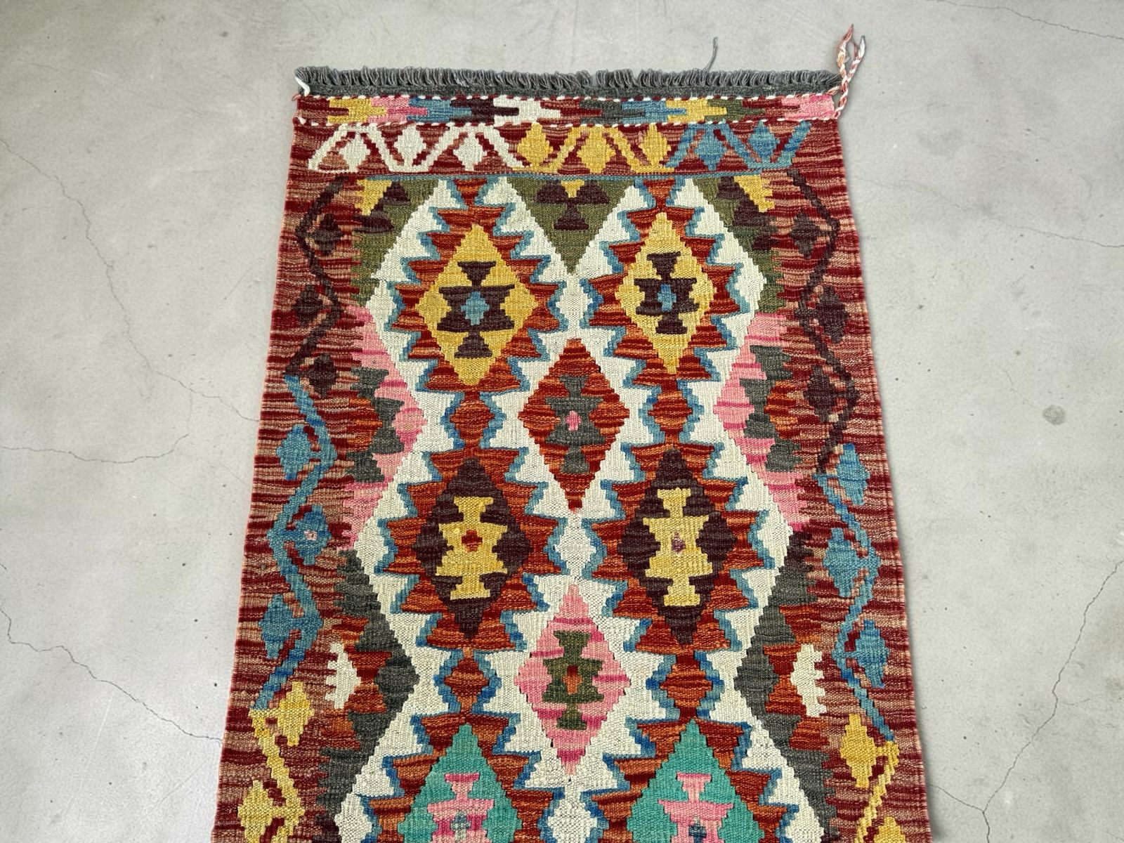 Handmade Afghan Kilim Runner Rug 291 CM x 83 CM Sk#1421