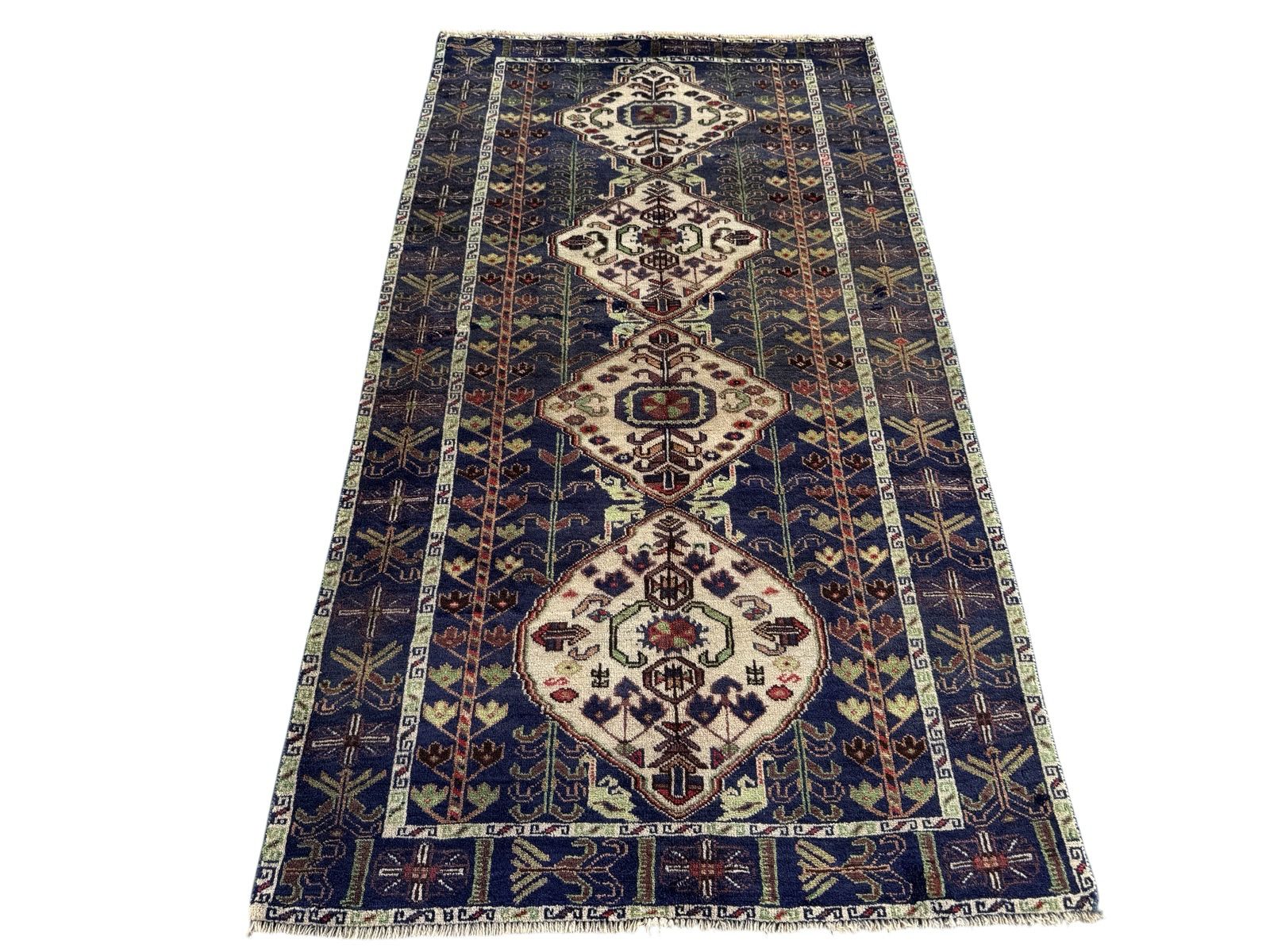 Handmade Balochi Rug 206 CM x 113 CM Sk#1489