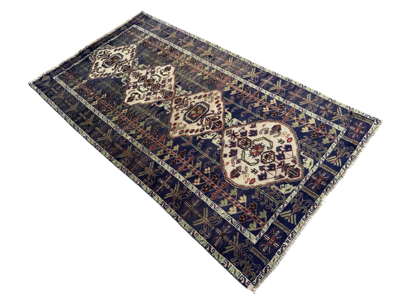 Handmade Balochi Rug 206 CM x 113 CM Sk#1489