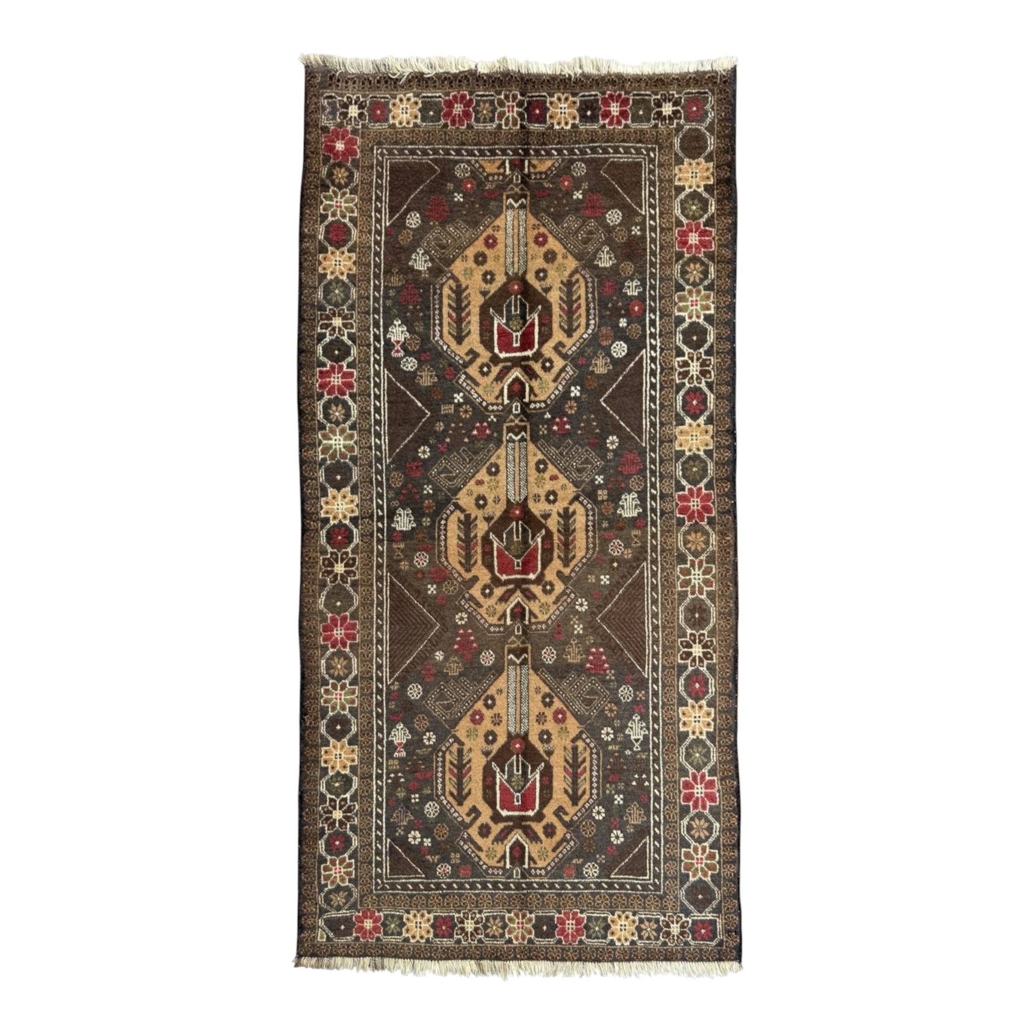 Handmade Balochi Rug 206 CM x 116 CM Sk#1490