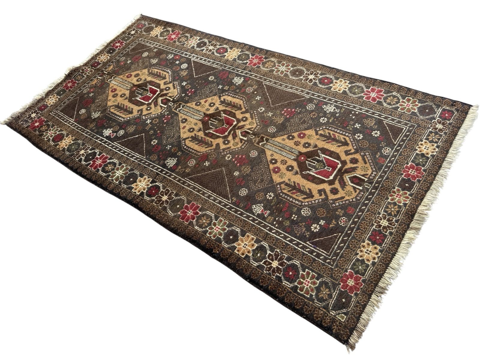 Handmade Balochi Rug 206 CM x 116 CM Sk#1490
