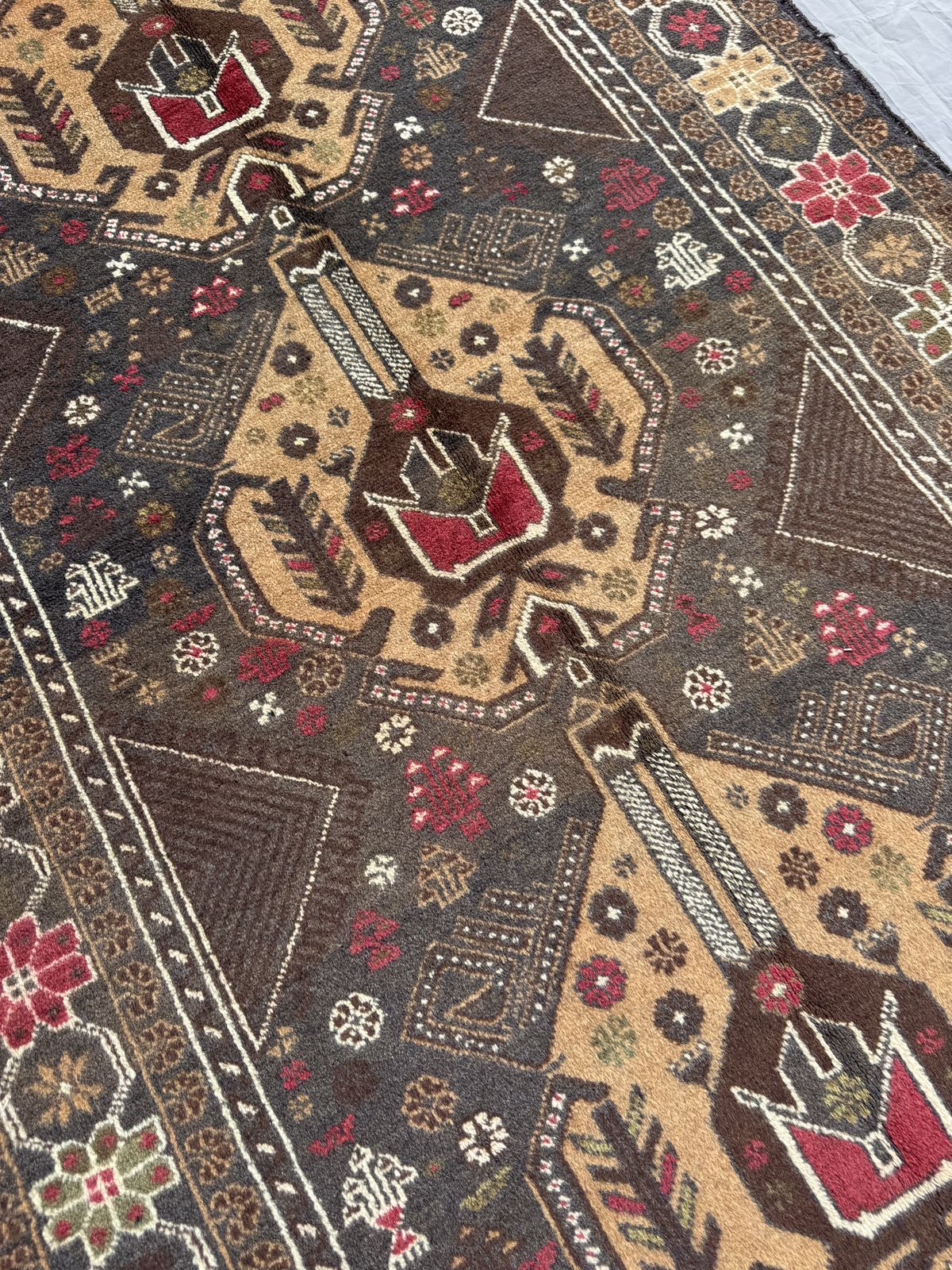 Handmade Balochi Rug 206 CM x 116 CM Sk#1490