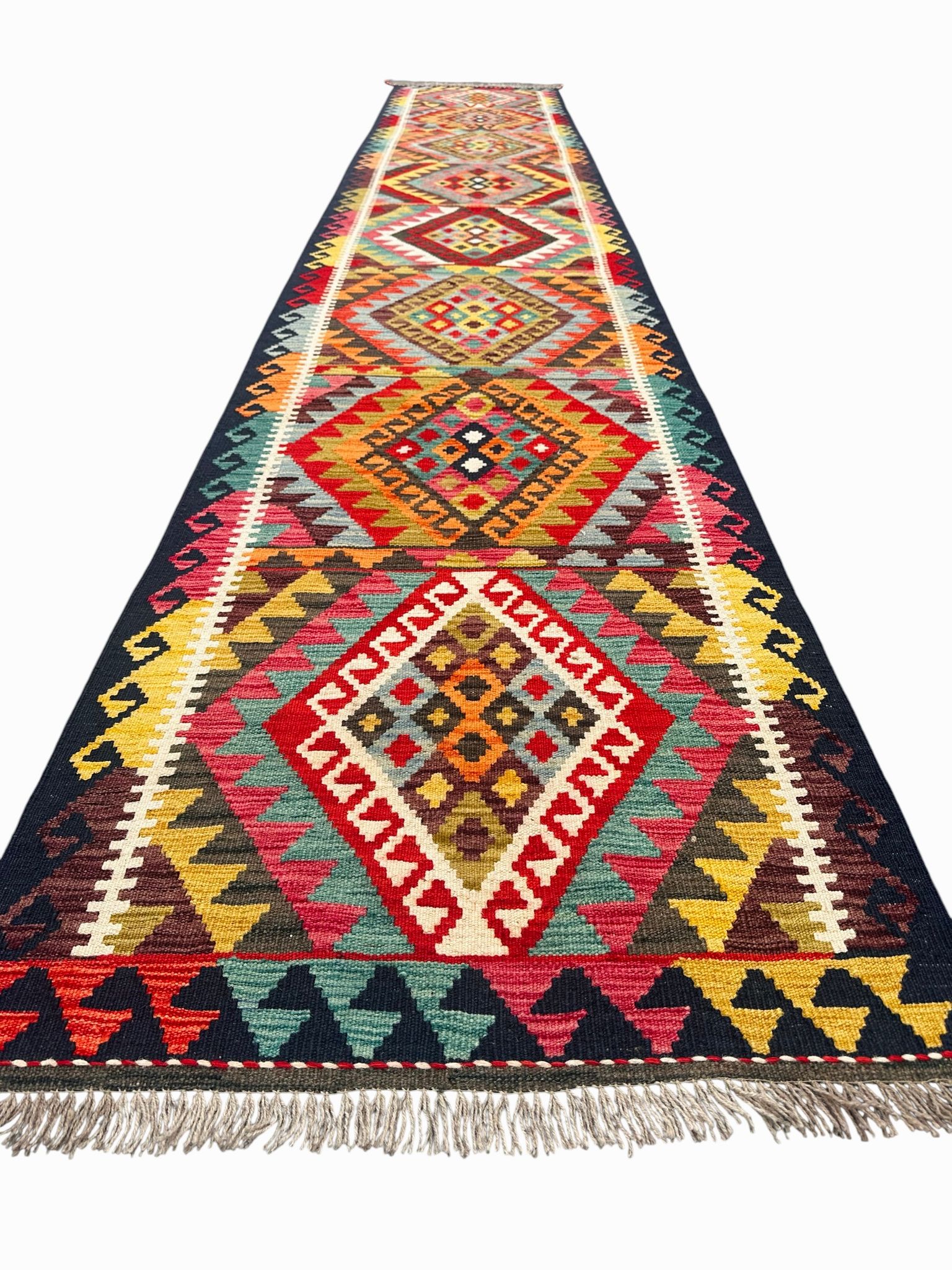 Handmade Kilim Long Hallway Rug 490 CM x 81 CM Sk#2017