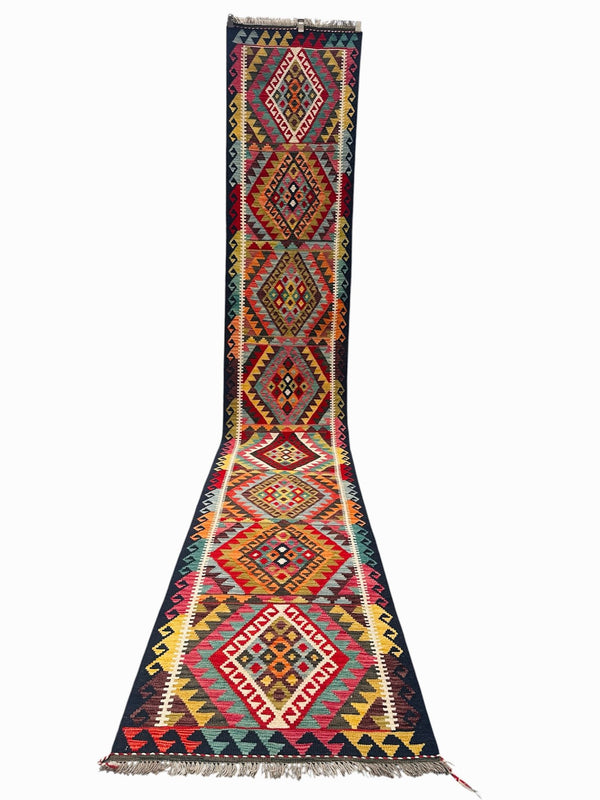 Handmade Kilim Long Hallway Rug 490 CM x 81 CM Sk#2017
