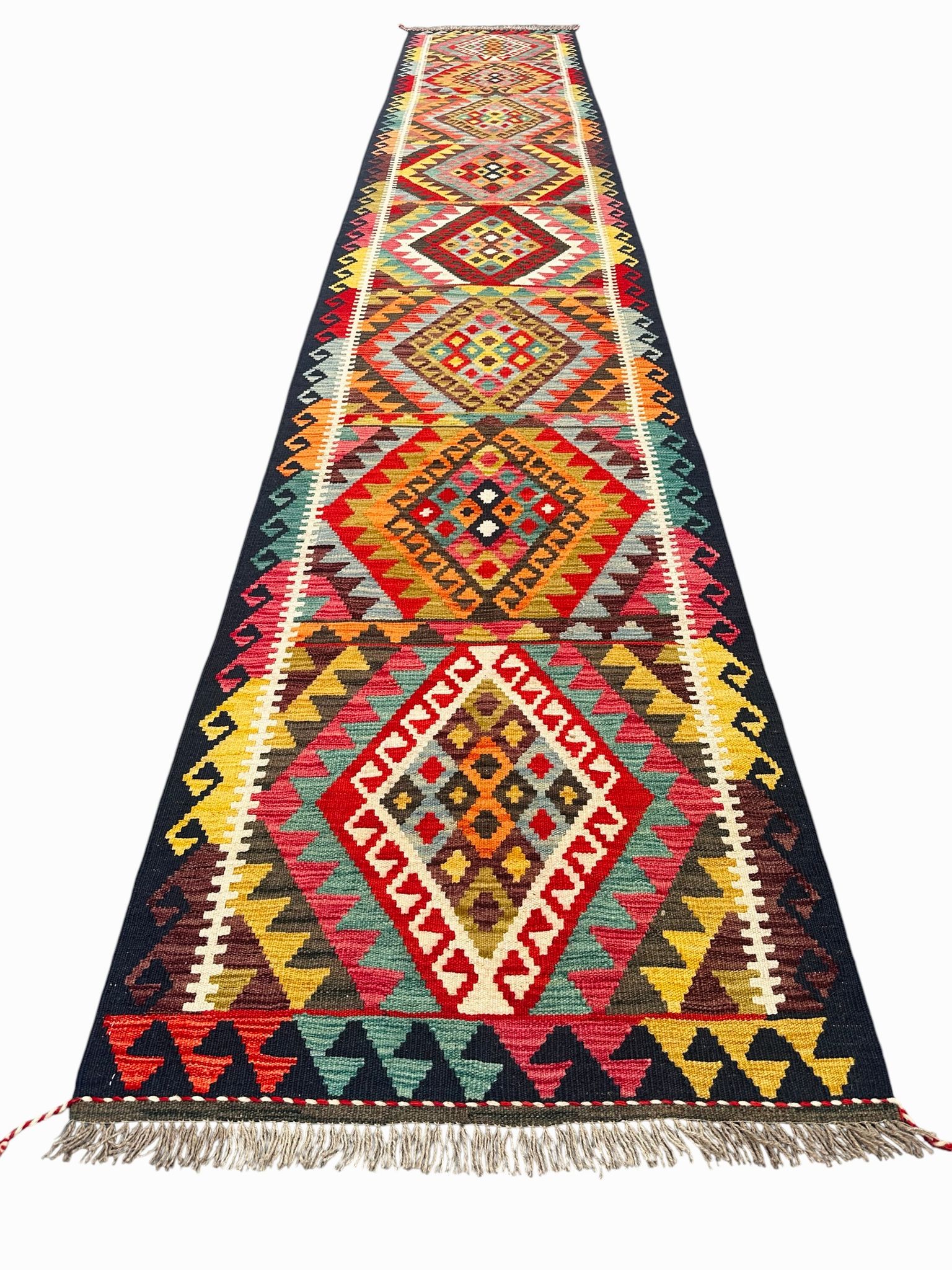 Handmade Kilim Long Hallway Rug 490 CM x 81 CM Sk#2017