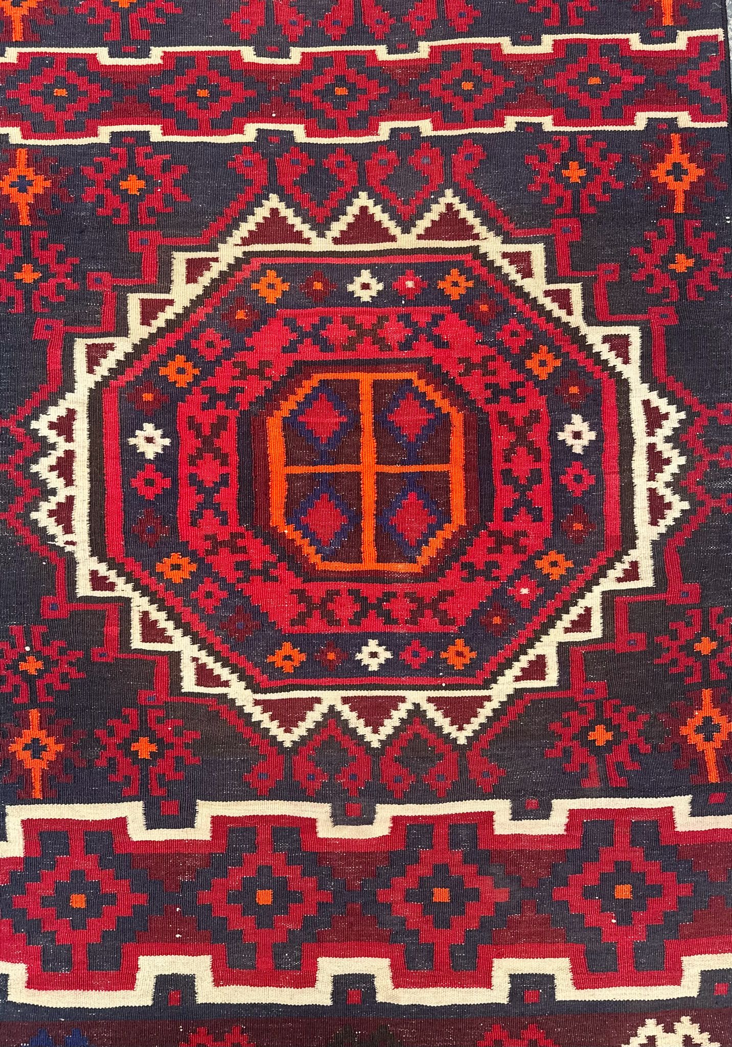 Handmade Kilim Long Hallway Rug 409 CM x 99 CM Sk#2018