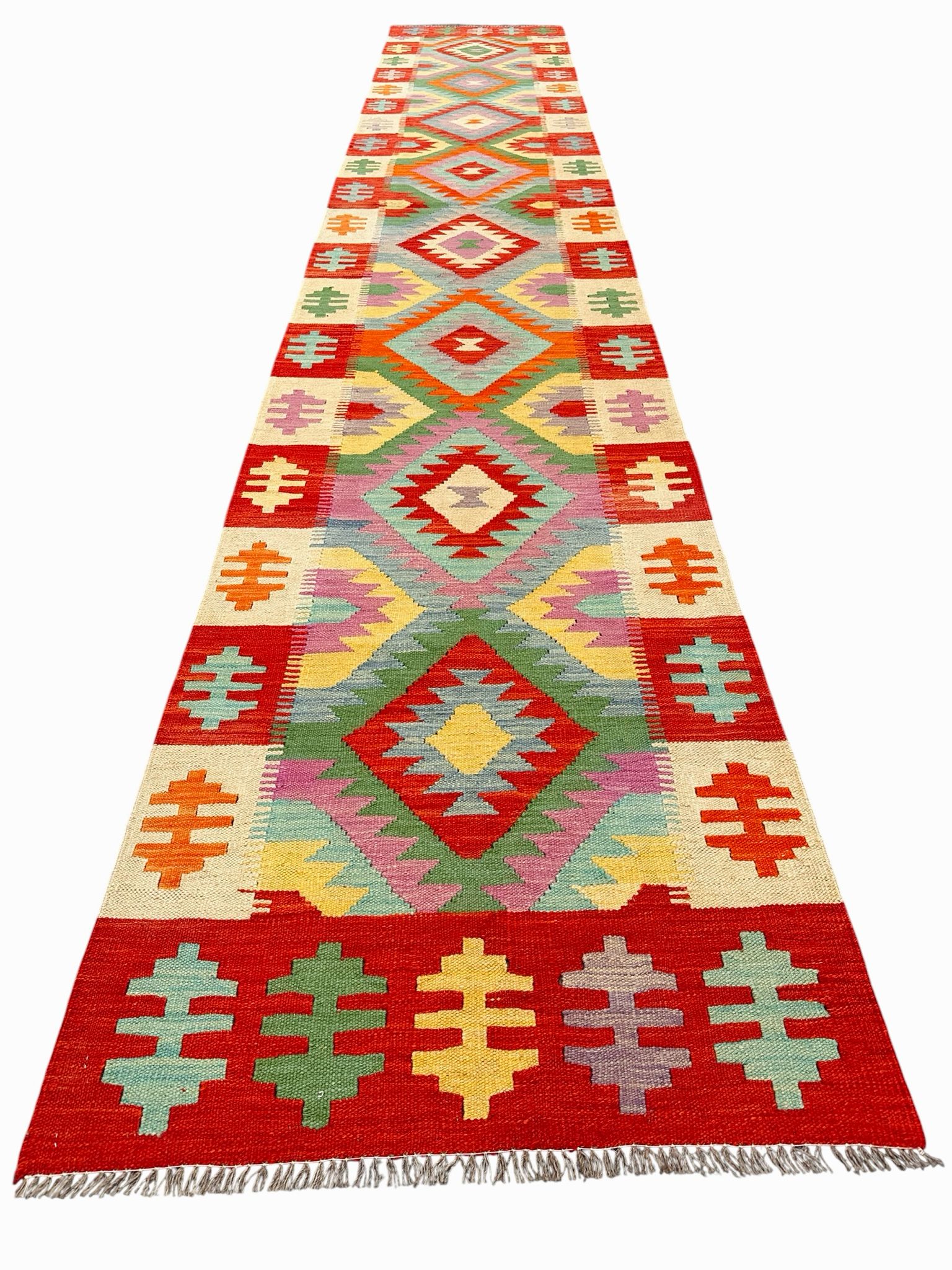 Handmade Kilim Long Hallway Rug 485 cm x 81 cm Sk#2020