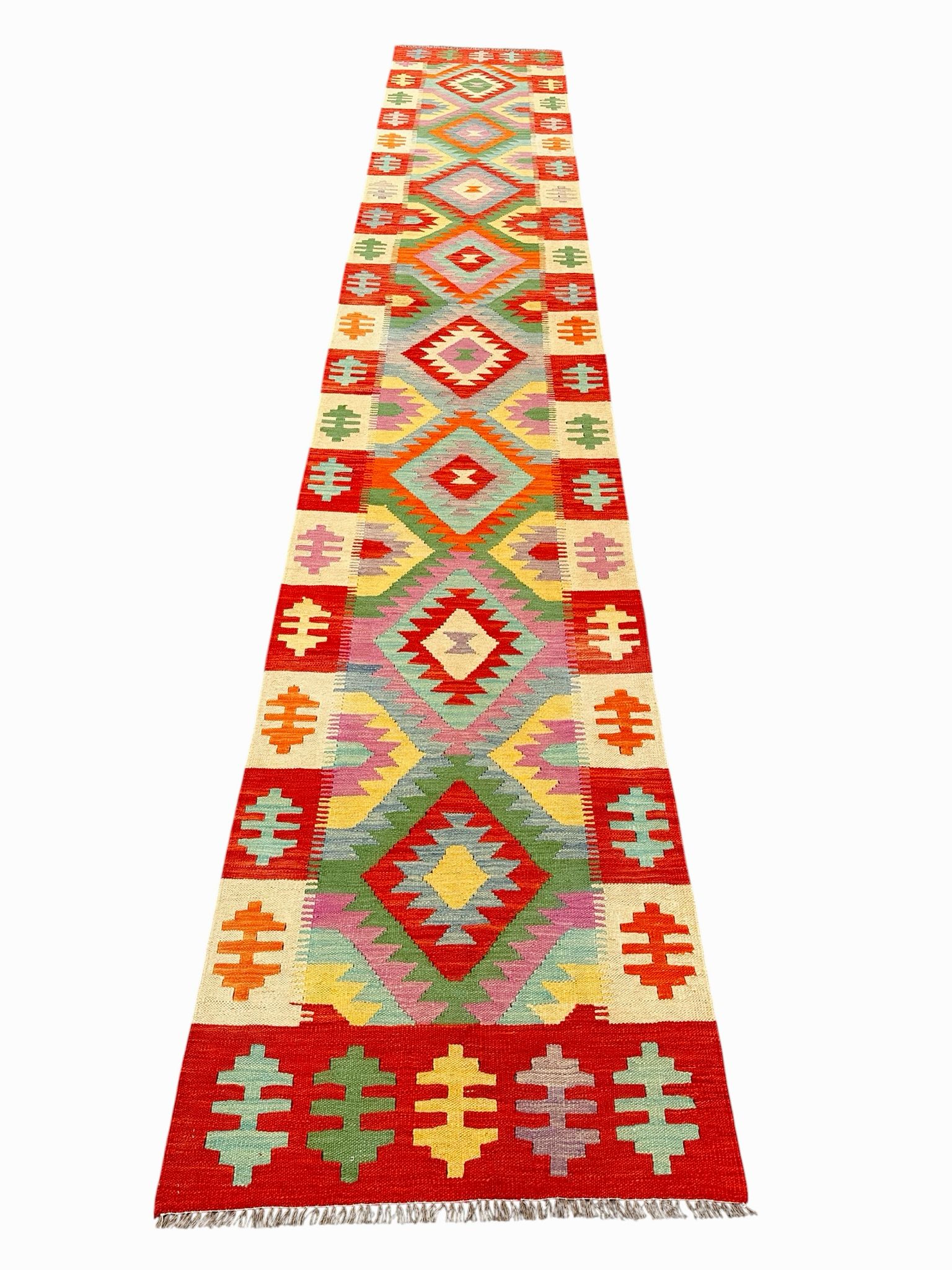 Handmade Kilim Long Hallway Rug 485 cm x 81 cm Sk#2020